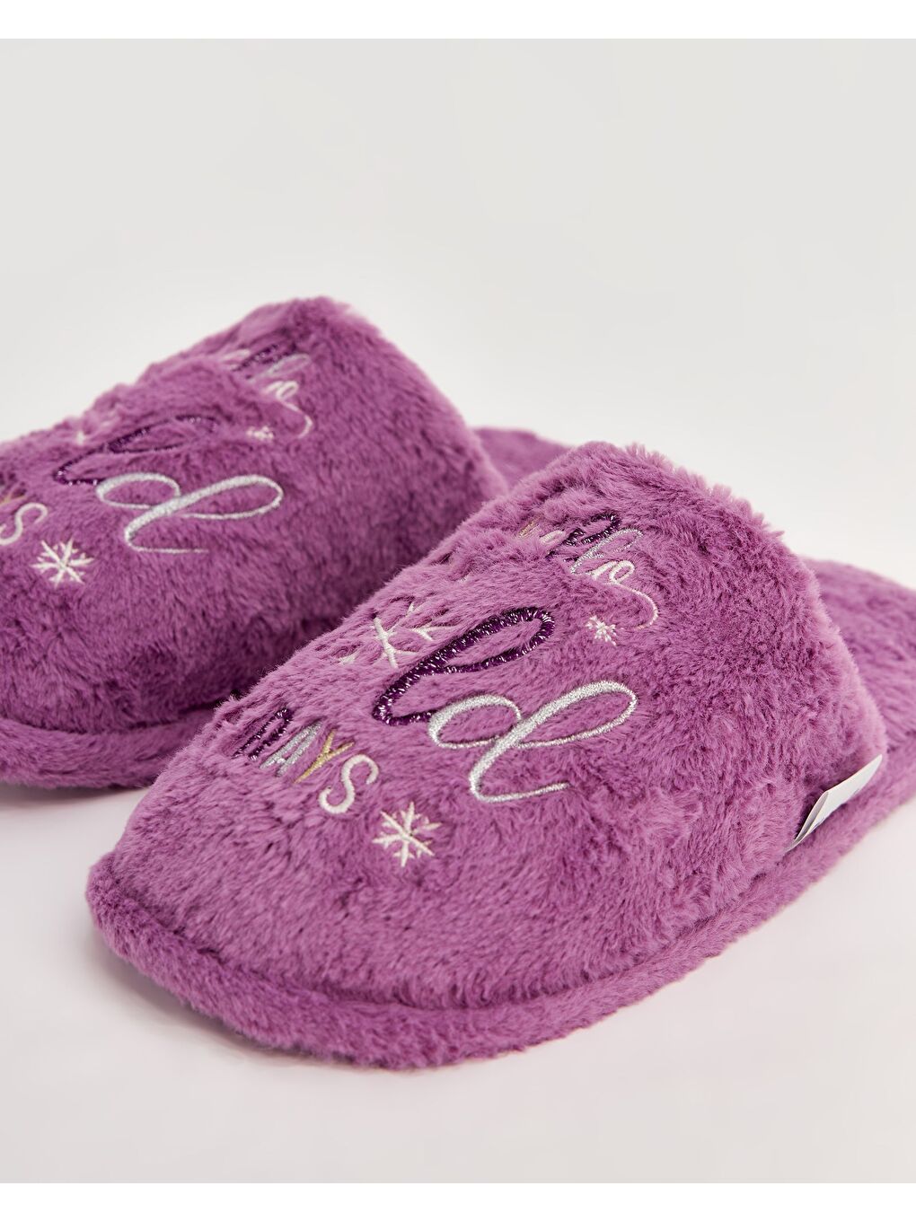 DAYS Nakışlı Mor Kadın Ev Terliği-1