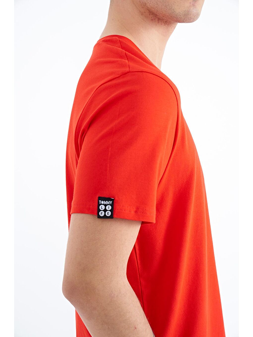 Kırmızı Fiesta Baskı Detaylı O Yaka Standart Kalıp Erkek Tişört - 88168-2