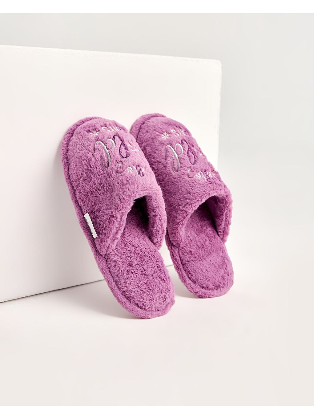 DAYS Nakışlı Mor Kadın Ev Terliği-3