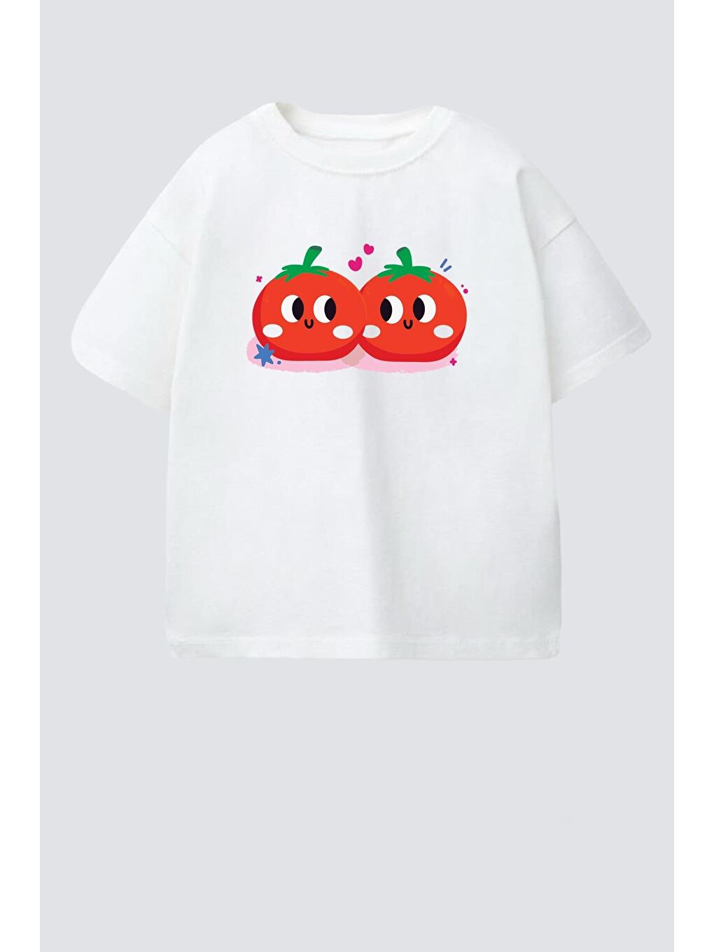 Ekru Kız Çocuk Baskılı Bisiklet Yaka Tshirt