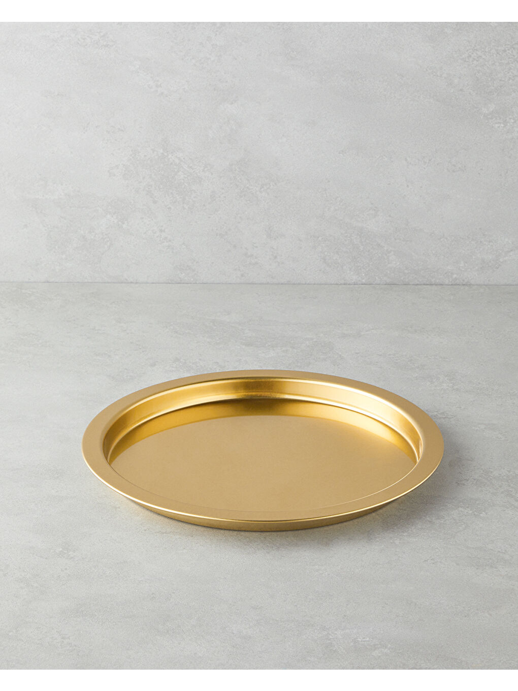 Sarı Emma Metal Tepsi 31,5 cm Gold-1