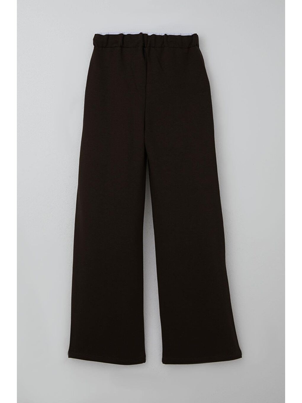 Kahverengi Kız Çocuk Eşofman Altı Bel Kısmı Lastik Detaylı Bağcıklı Cepli Koyu Kahve (9-14 Yaş)-1