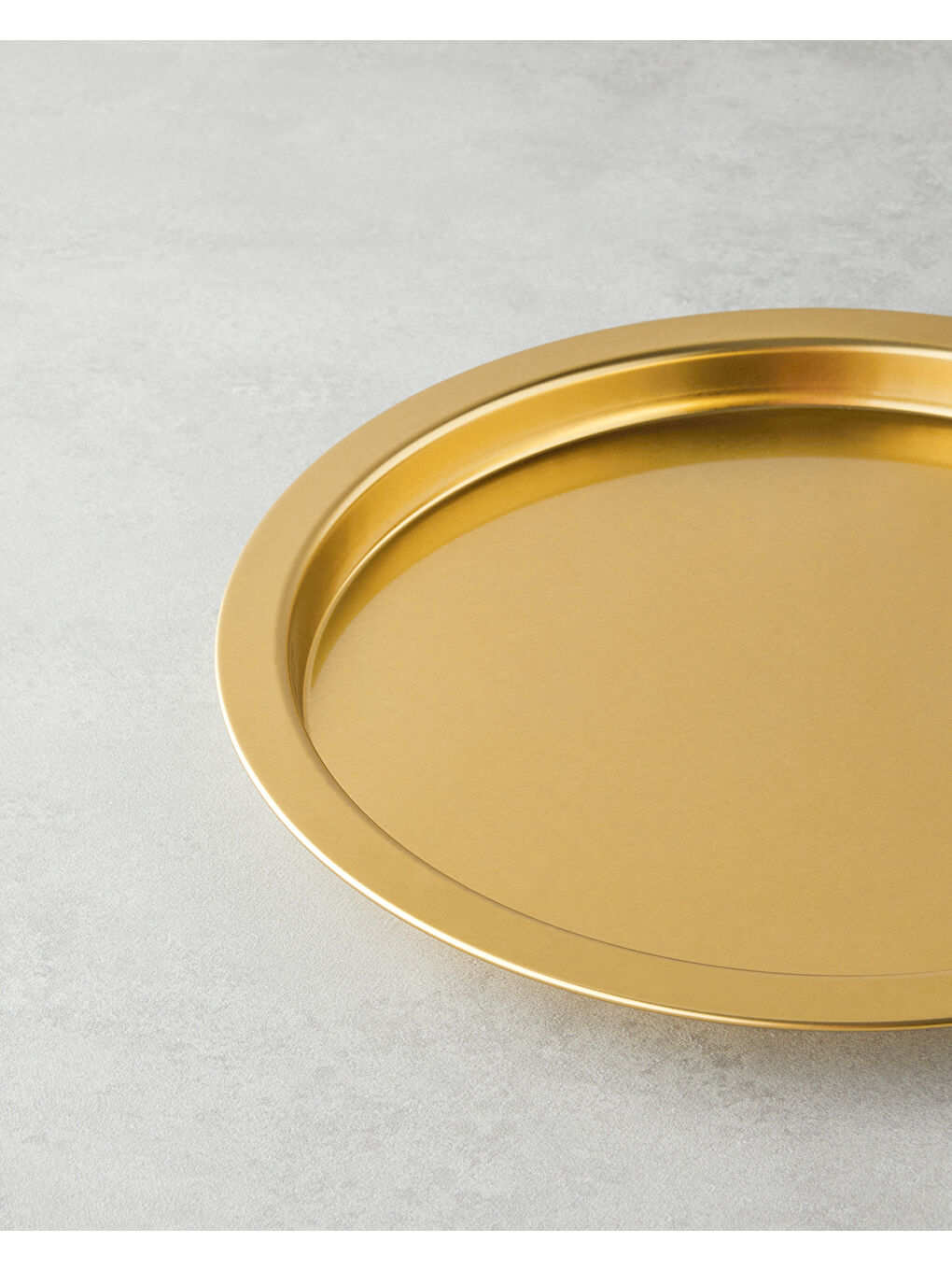 Sarı Emma Metal Tepsi 31,5 cm Gold-2