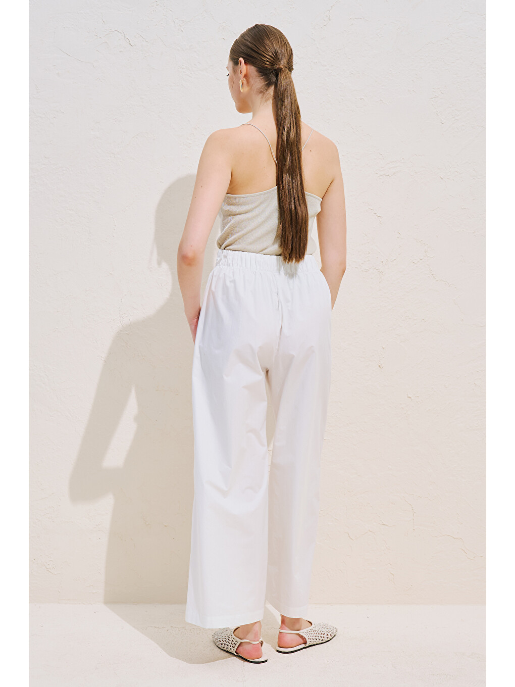 Nakışlı Lımıted Pantolon Ekru-7
