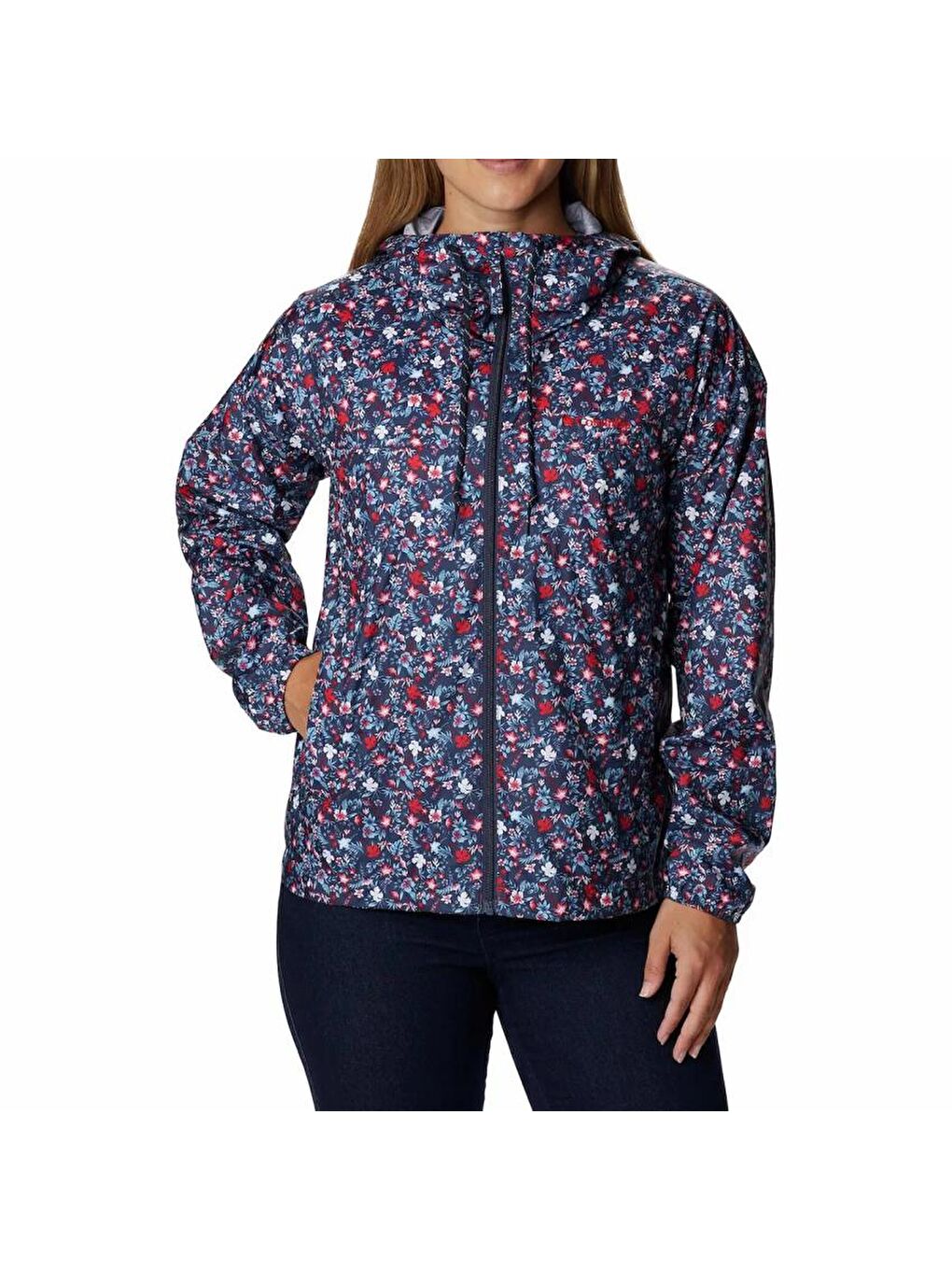 Columbia Lacivert Women's Flash Challenger Novelty Windbreaker Kadın Rüzgarlık WL4631-469