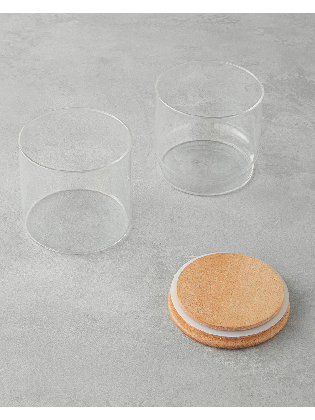 Bej Marilda Cam 2 Parça Baharatlık 10x12,5 cm Natural-1