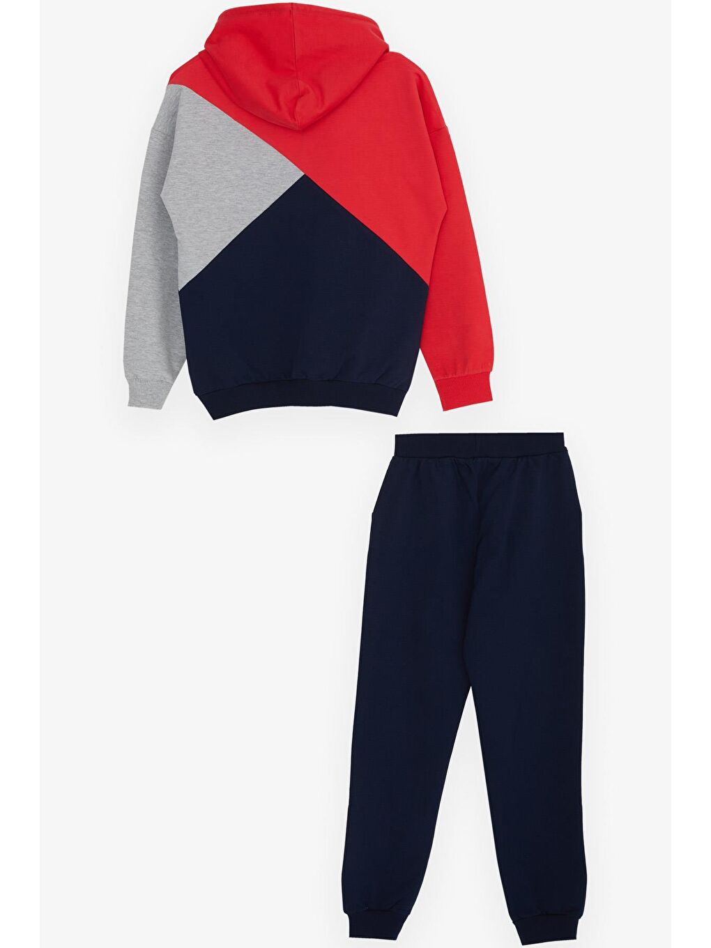 Kırmızı Kız Çocuk Eşofman Takımı Kapüşonlu Yazı Baskılı Narçiçeği (5 Yaş)-1