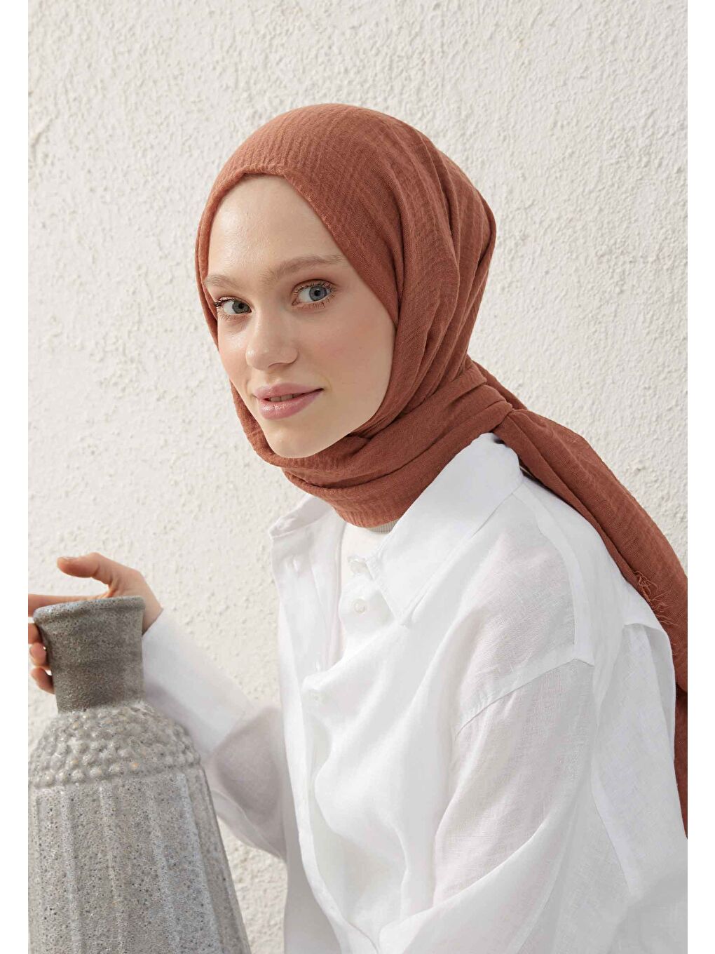 Kahverengi Bürümcük Şal Tarçın Kabuğu-2