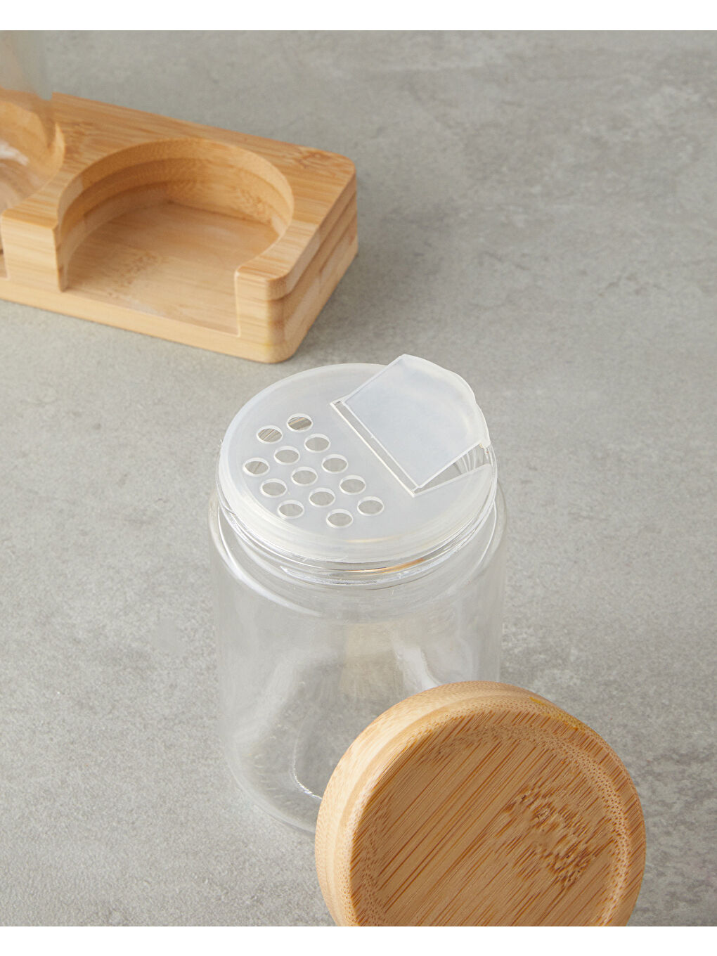 Renksiz Alina Cam 4'lü Baharatlik 200 ml Şeffaf-2