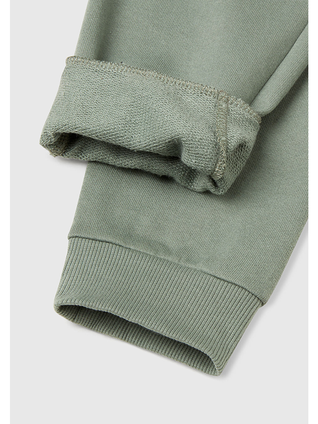 Erkek Çocuk Haki Arka Cebi Etiket Logolu Eşofman Altı-2