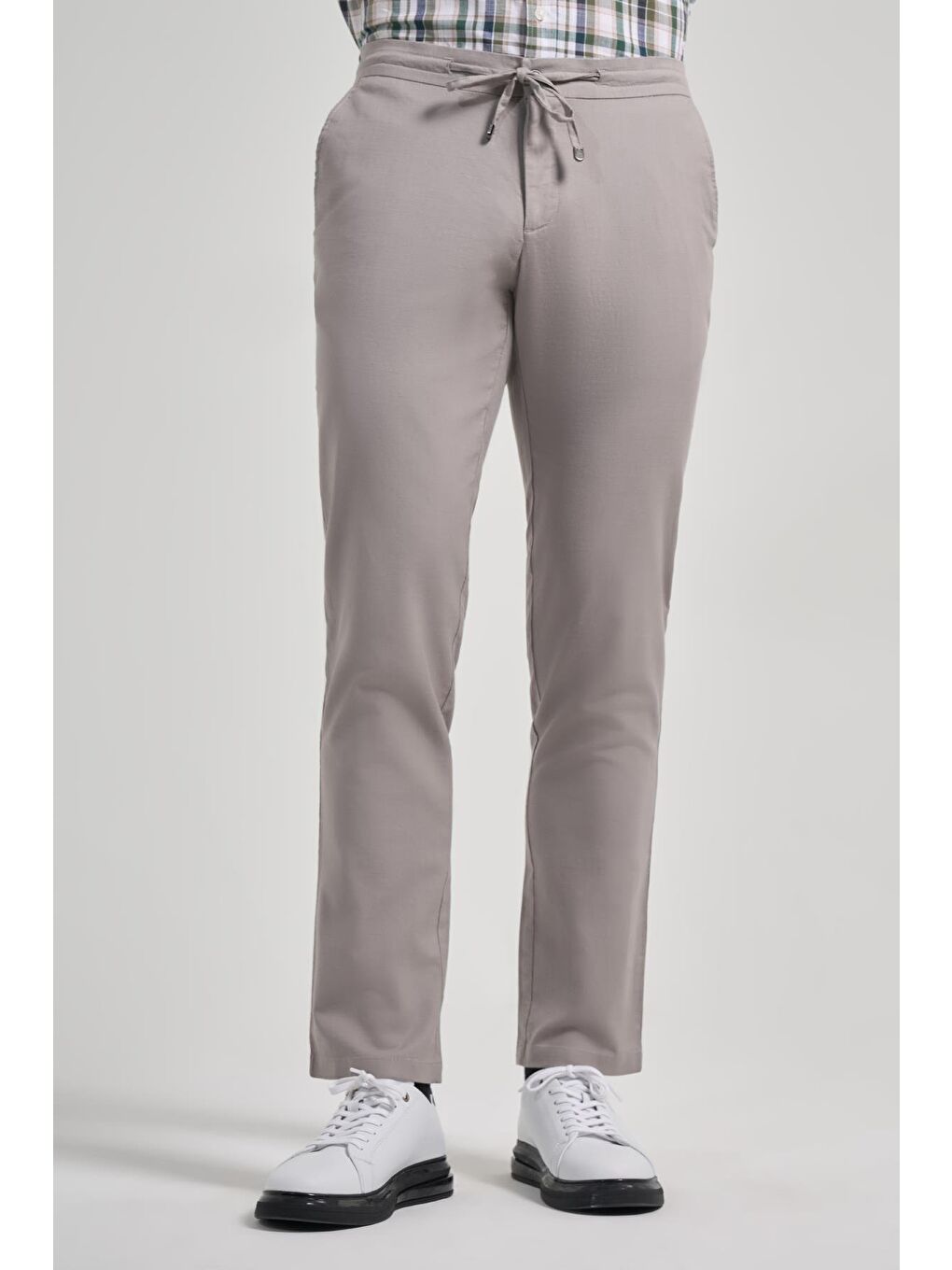 Bej Taş Rengi Pamuklu Yandan Cepli Casual Comfort Fit Jogger Pantolon 1003250110
