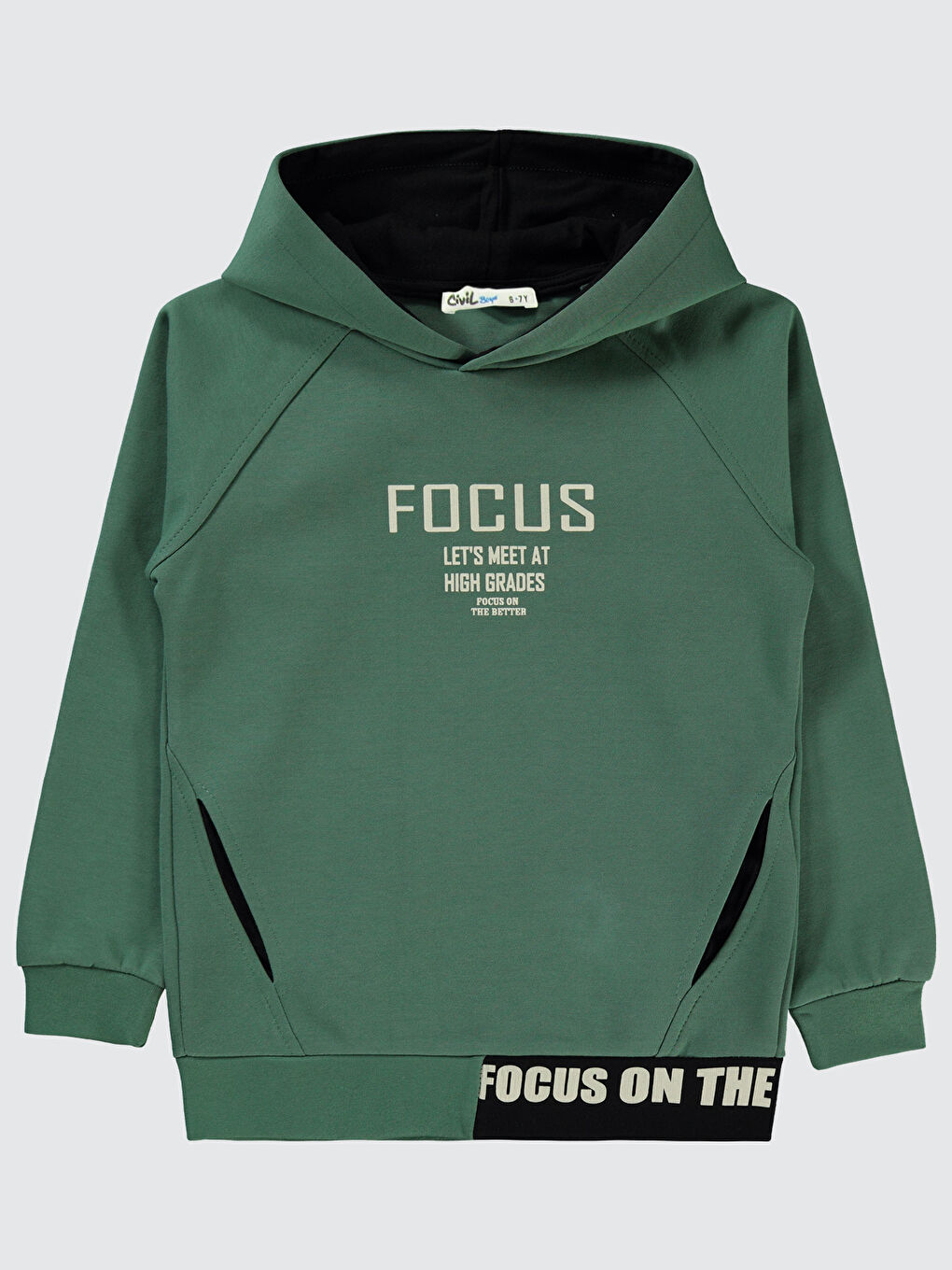 Boys Erkek Çocuk Sweatshirt 6-9 Yaş Soft Haki