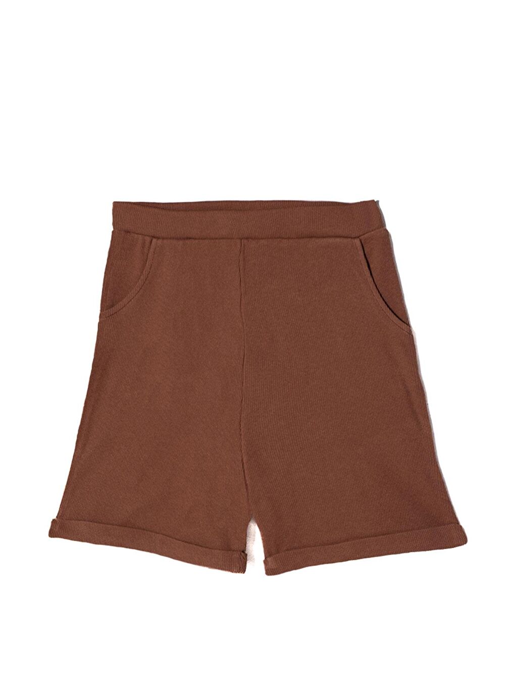 Fitilli Siyah Kırmızı Kahverengi Renk 3'Lü Set Kız Çocuk Şort-1