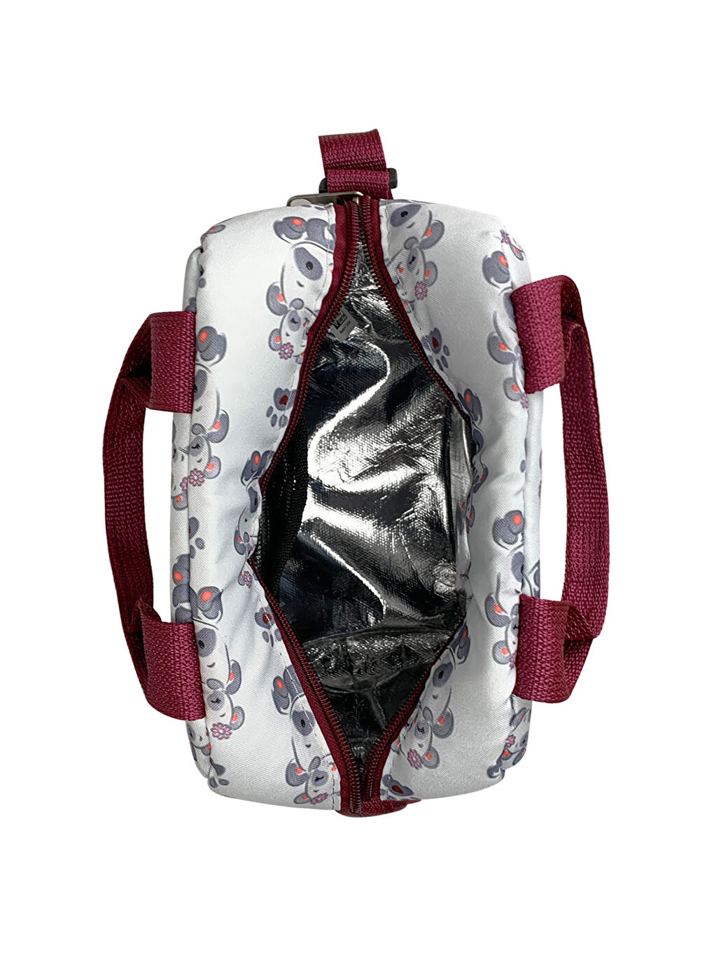 Bye Bye Lunch Omuz Askılı Beslenme Çantası ve Termos Yemek Taşıma Çantası Bordo-2