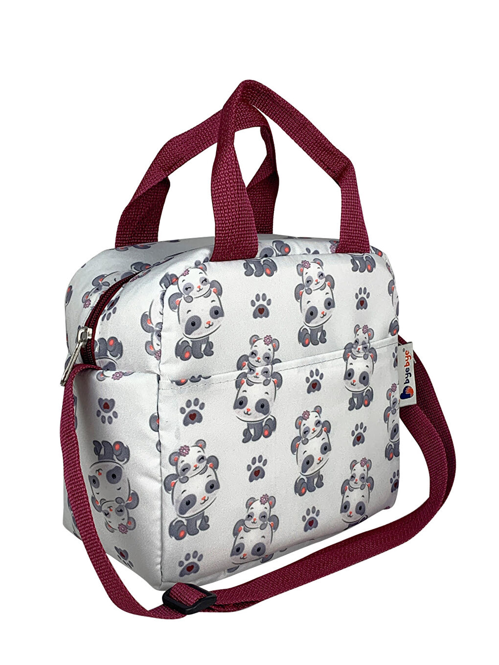 Bye Bye Lunch Omuz Askılı Beslenme Çantası ve Termos Yemek Taşıma Çantası Bordo-4