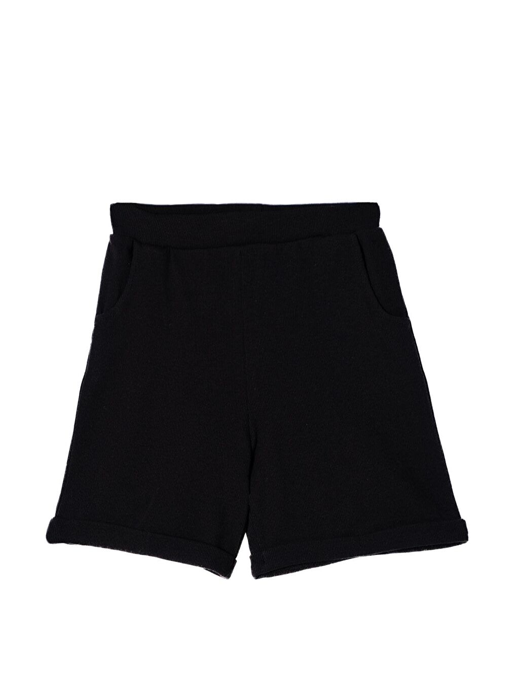 Fitilli Siyah Kırmızı Kahverengi Renk 3'Lü Set Kız Çocuk Şort-3