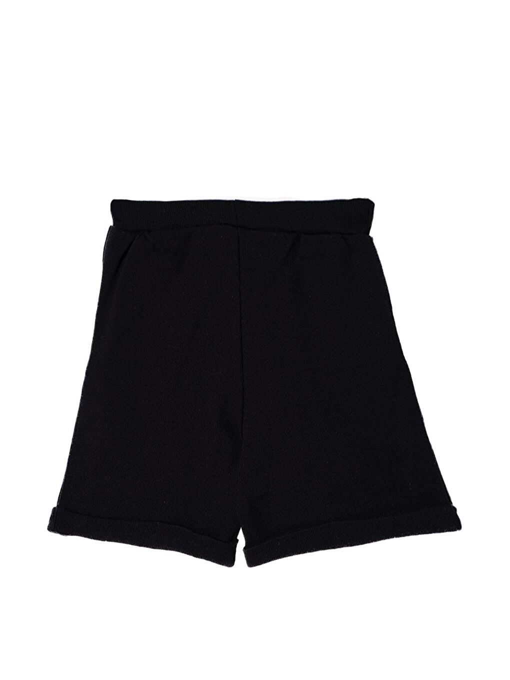 Fitilli Siyah Kırmızı Kahverengi Renk 3'Lü Set Kız Çocuk Şort-4