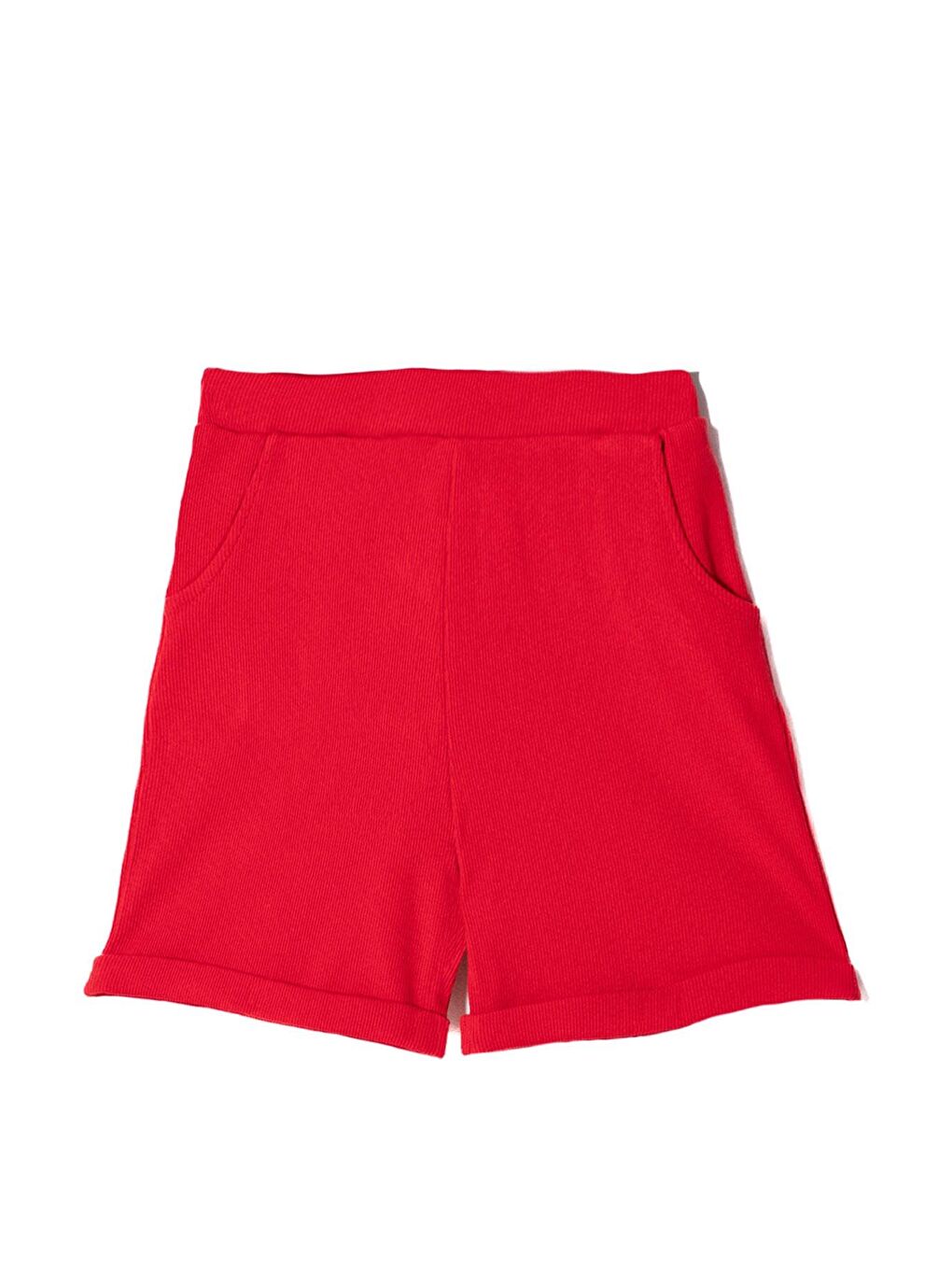 Fitilli Siyah Kırmızı Kahverengi Renk 3'Lü Set Kız Çocuk Şort-5