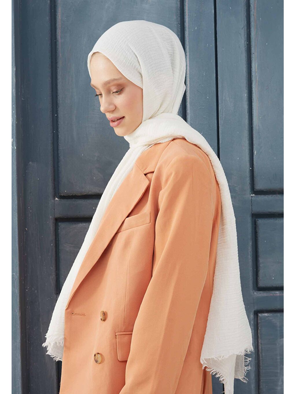 Bürümcük Şal Kırık Beyaz-3