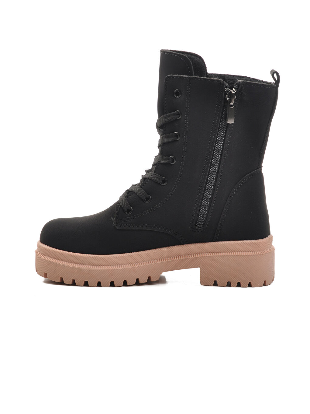 Siyah-Somon İçi Kürklü Kız Çocuk Bot Leonis F-1