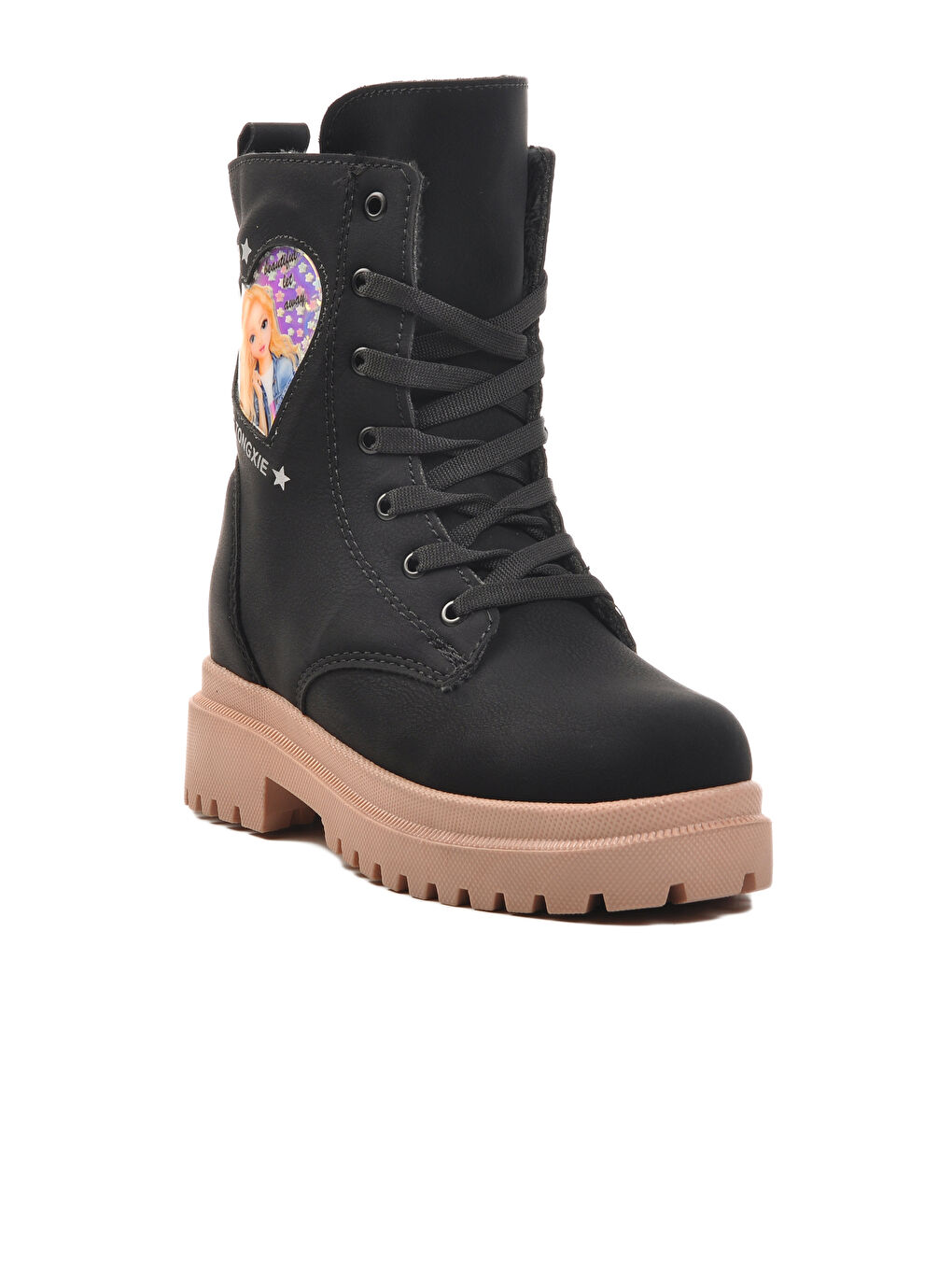 Siyah-Somon İçi Kürklü Kız Çocuk Bot Leonis F-2