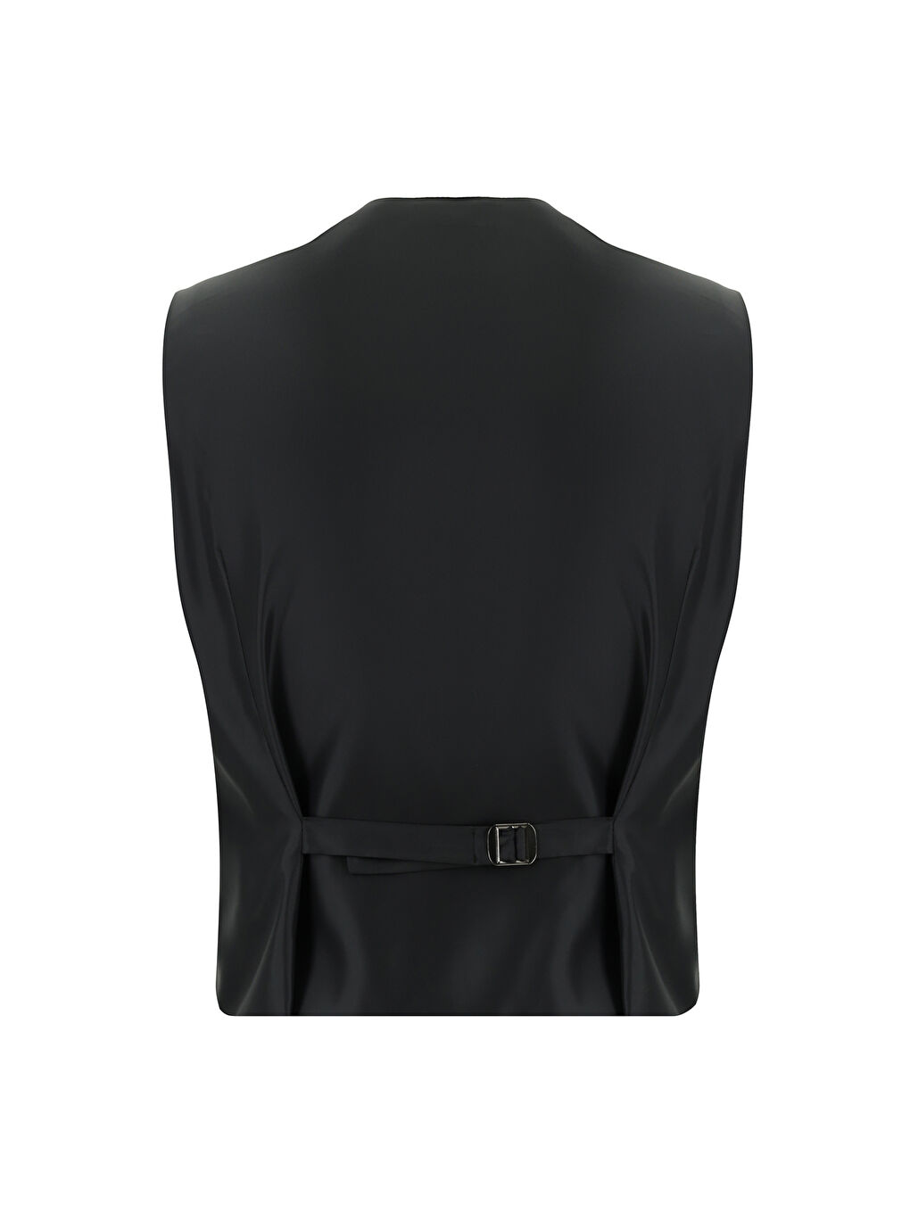 Siyah Slim Fit Dar Kesim Klasik Yelekli Takım Elbise-4