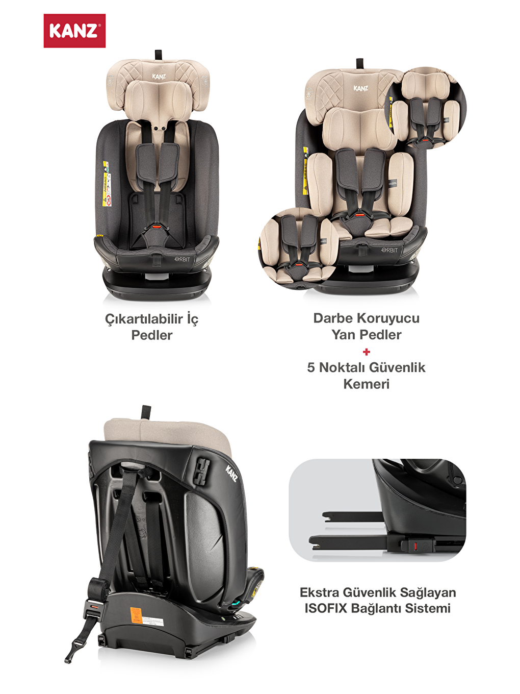 Orbit I-Size Oto Koltuğu Bej-1