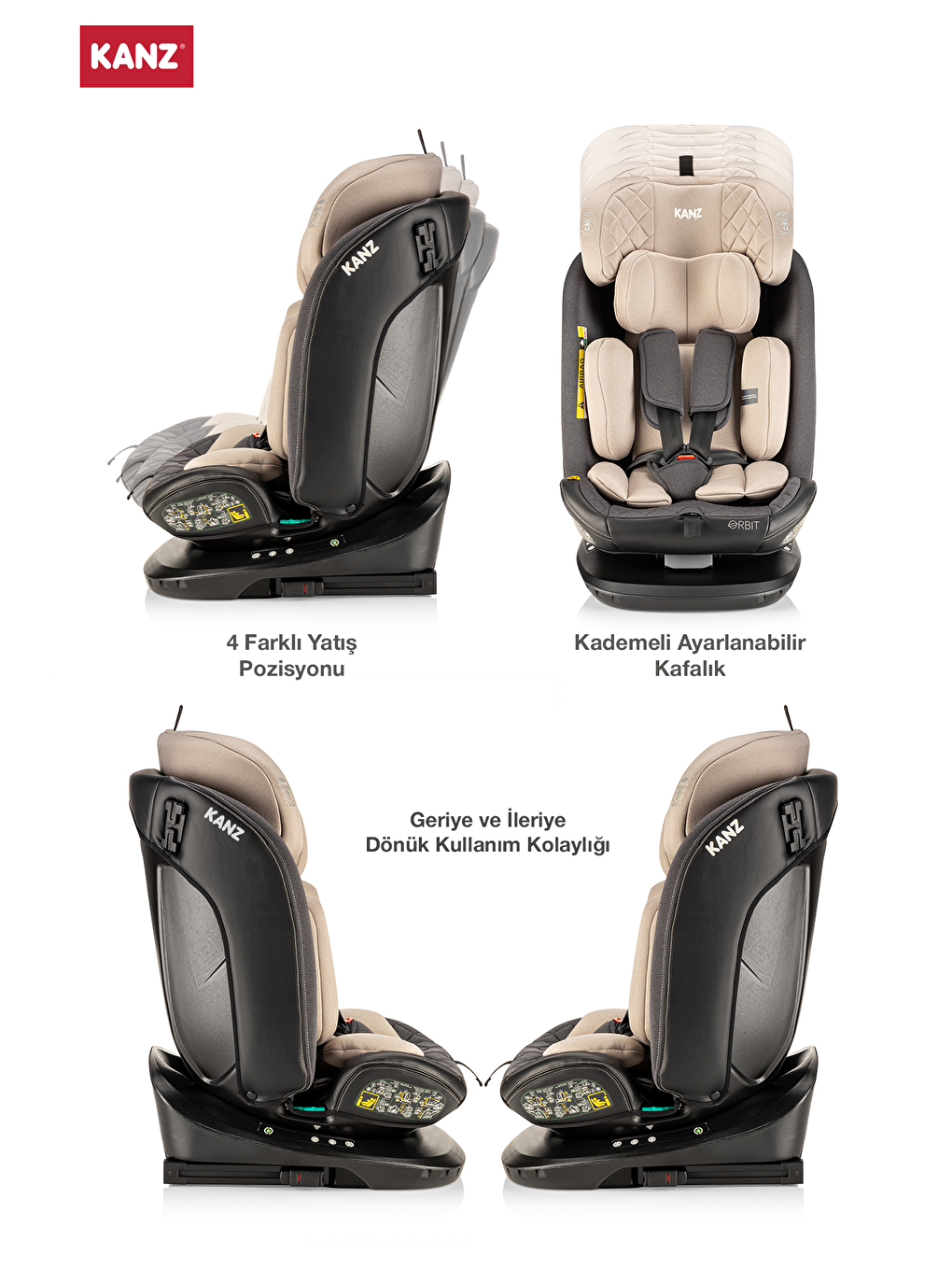 Orbit I-Size Oto Koltuğu Bej-2