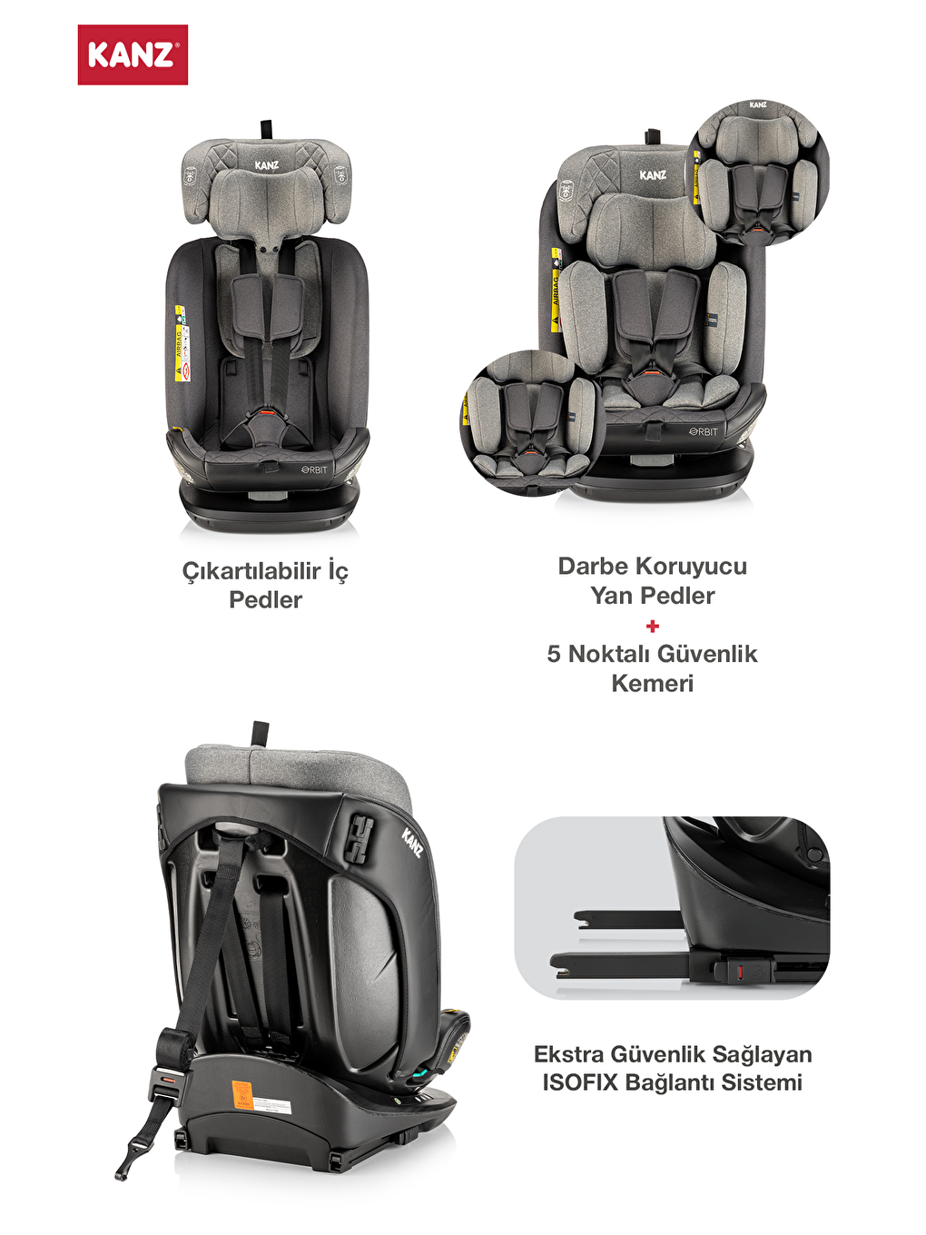 Orbit I-Size Oto Koltuğu Gri-1