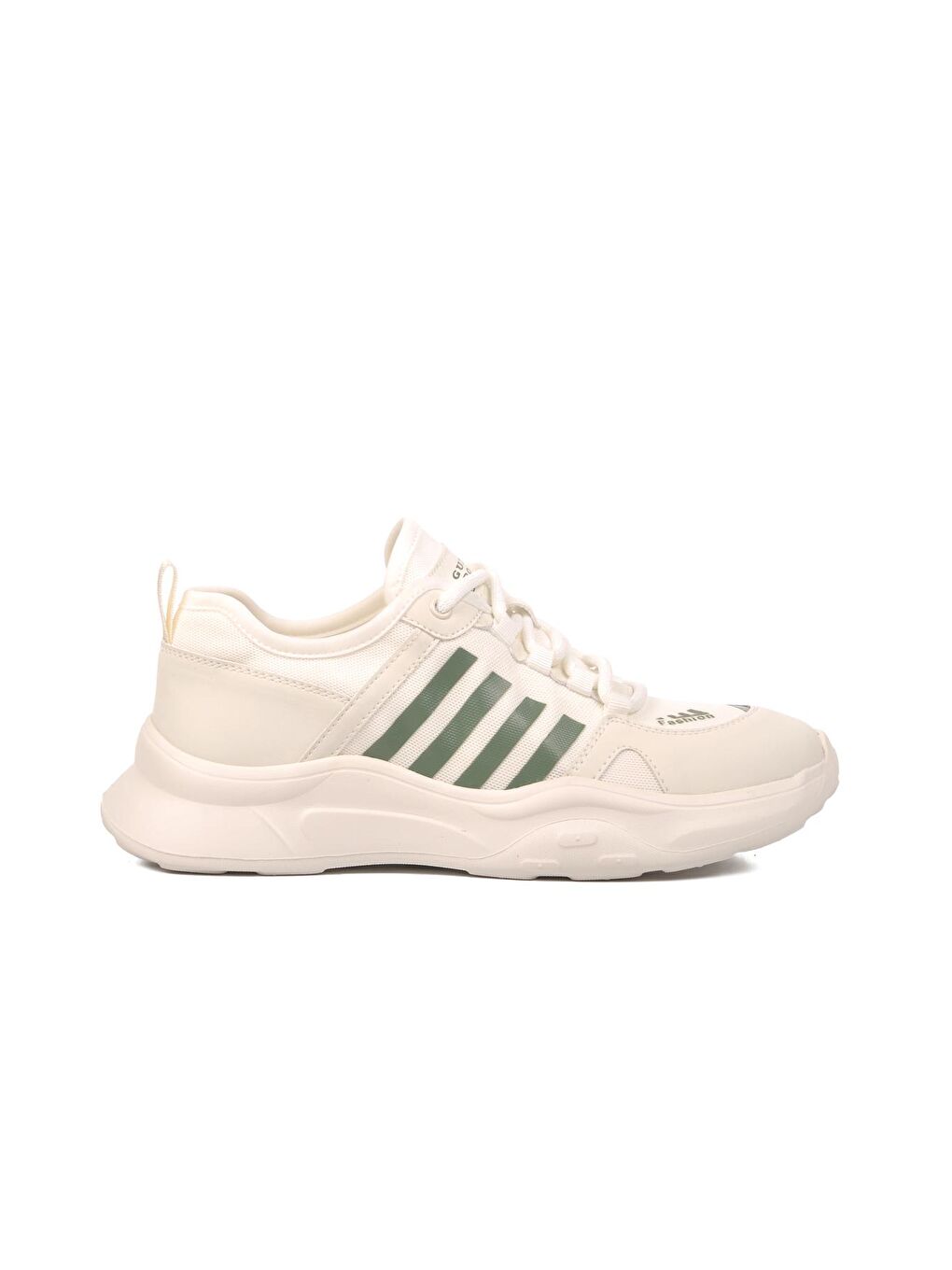 Beyaz Haki Kadın Sneaker 24Y337