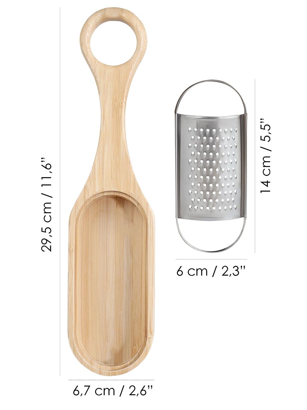 Bej Bambu Saplı Hazneli Rende Peynir Limon Zencefil Sarımsak Rendesi El Rendesi-5