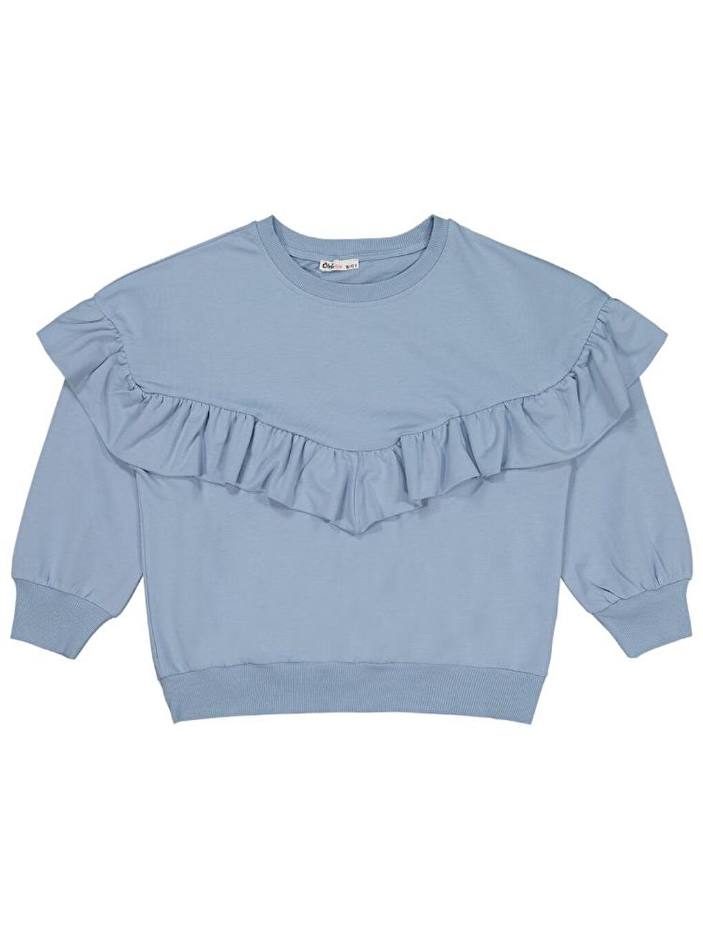 Mavi Kız Çocuk Roba Fırfırlı 10-13 Yaş Sweatshirt