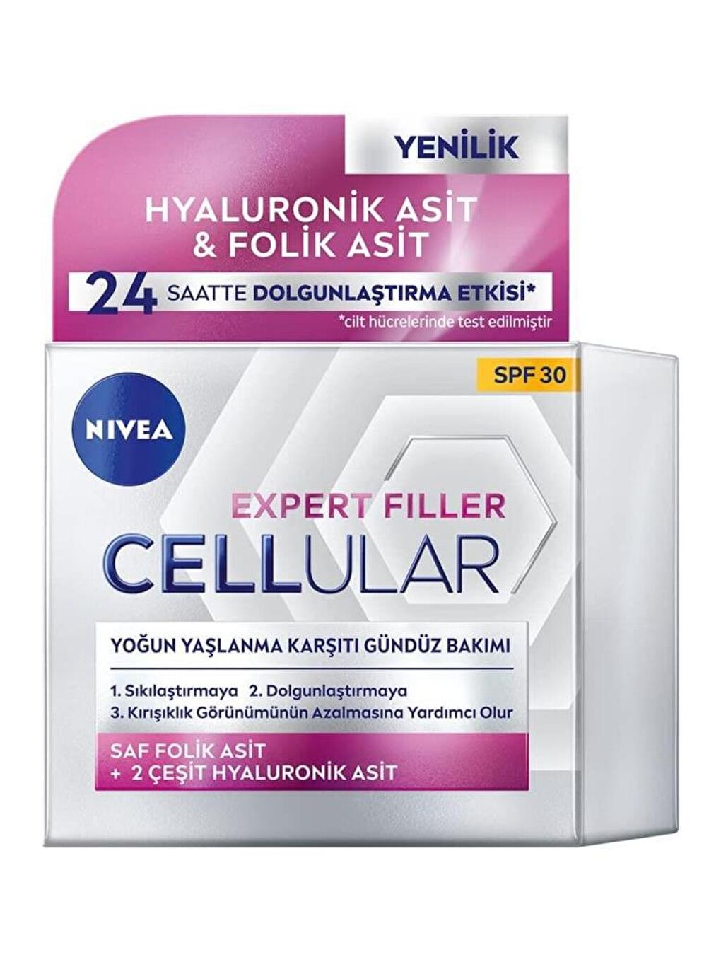 NIVEA Şeffaf Expert Fıller Yoğun Yaşlanma Karşıtı Gündüz Bakımı Spp30 50 ml