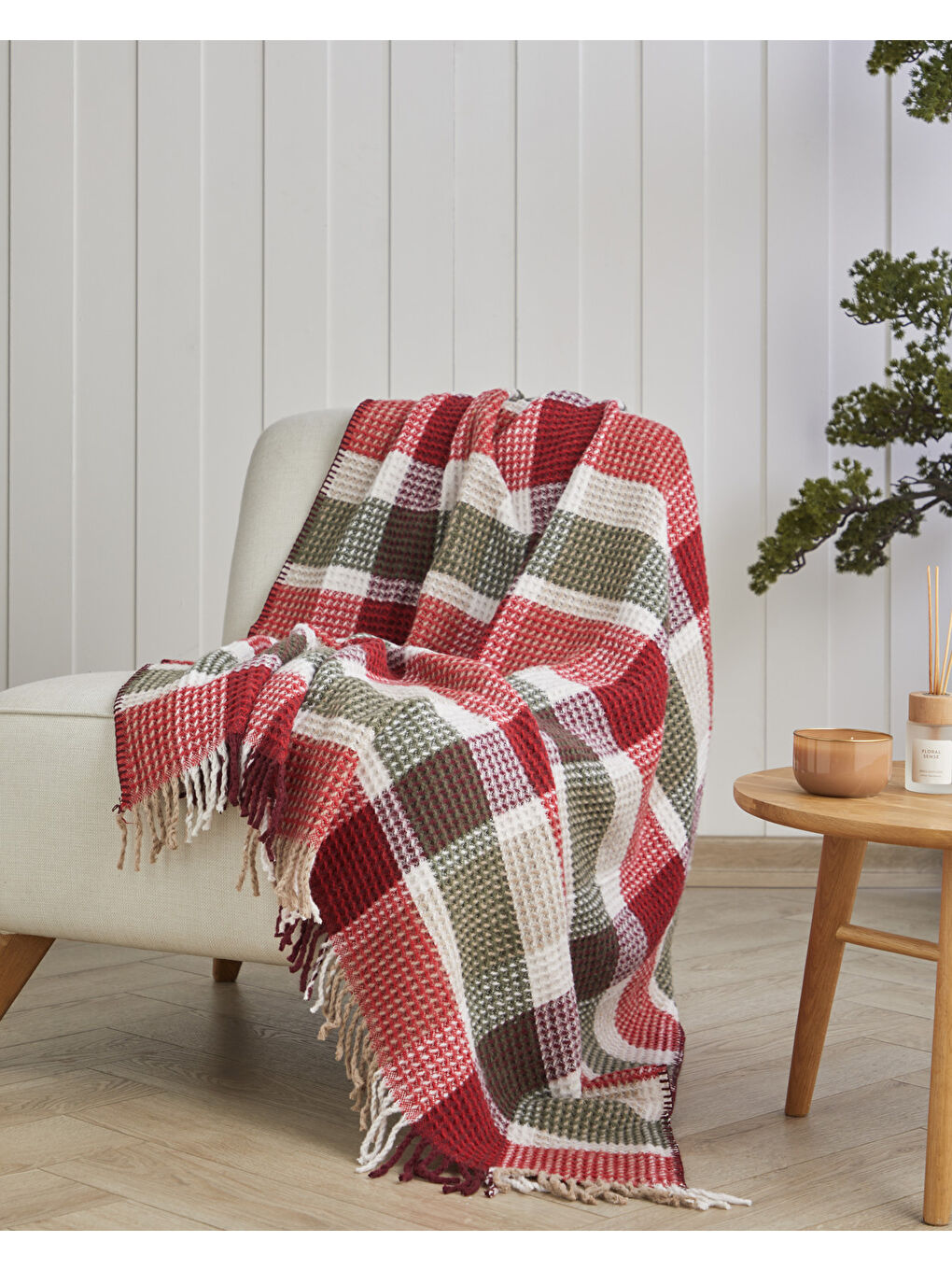 Beyaz Grace Koltuk Şalı 130x170 cm Multicolor-1