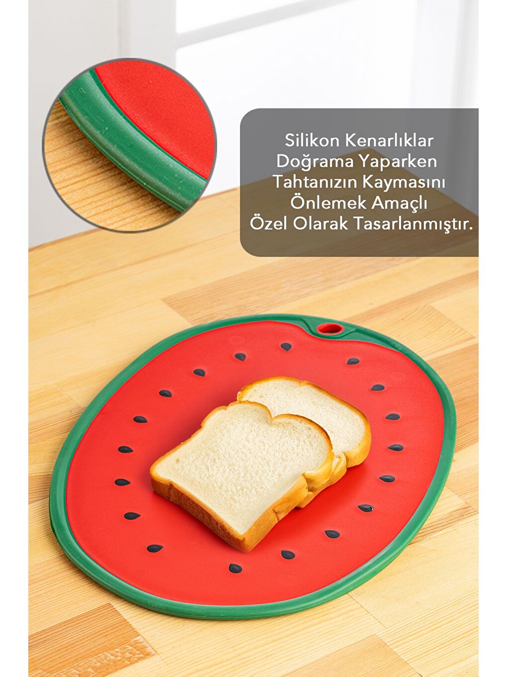 Kırmızı Meyve Sebze Kesme Doğrama Tahtası Meyve Şekilli Kesme Tahtası Esnek Kesim Tahtası Karpuz Motifli-1