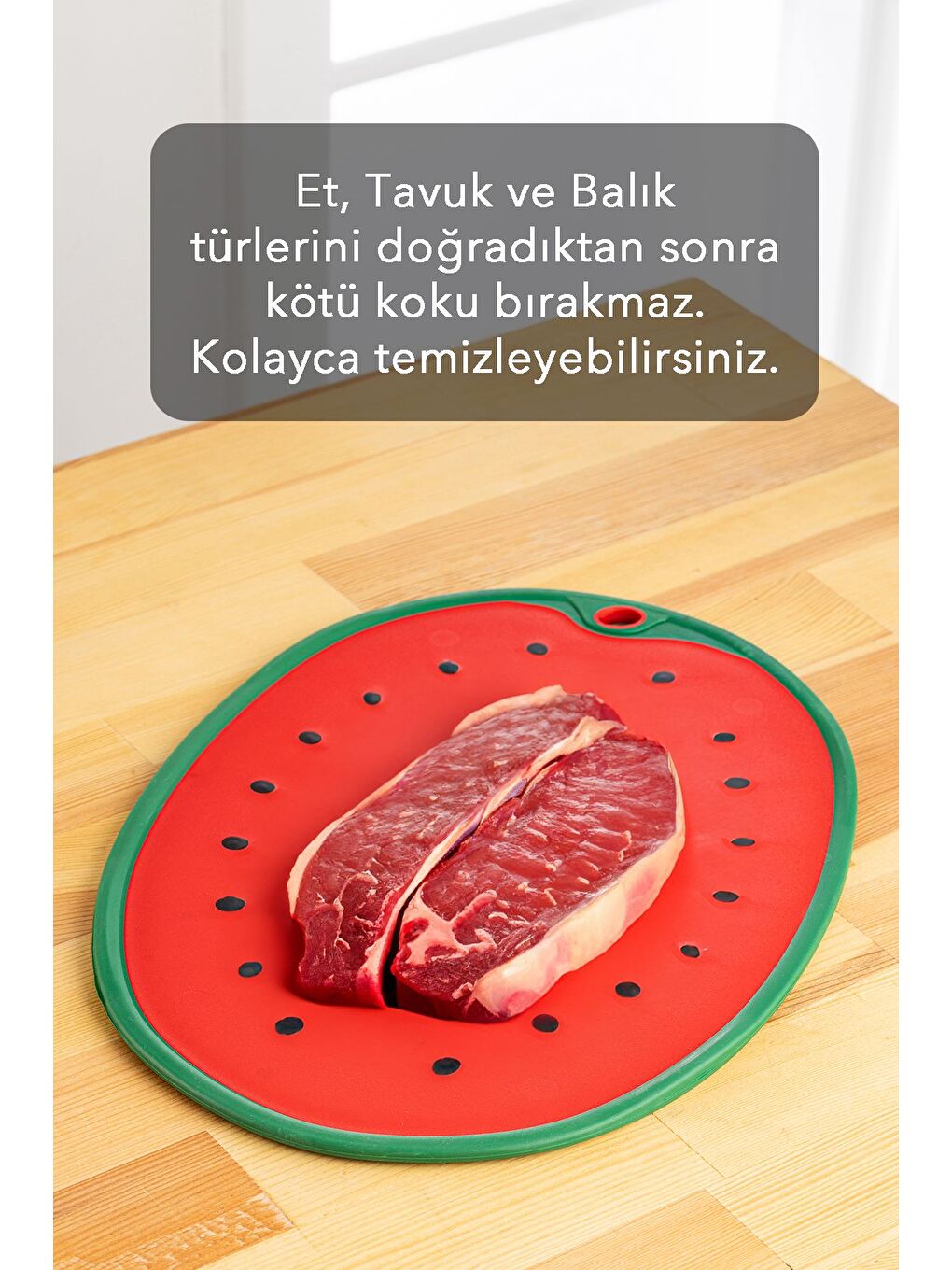 Kırmızı Meyve Sebze Kesme Doğrama Tahtası Meyve Şekilli Kesme Tahtası Esnek Kesim Tahtası Karpuz Motifli-3