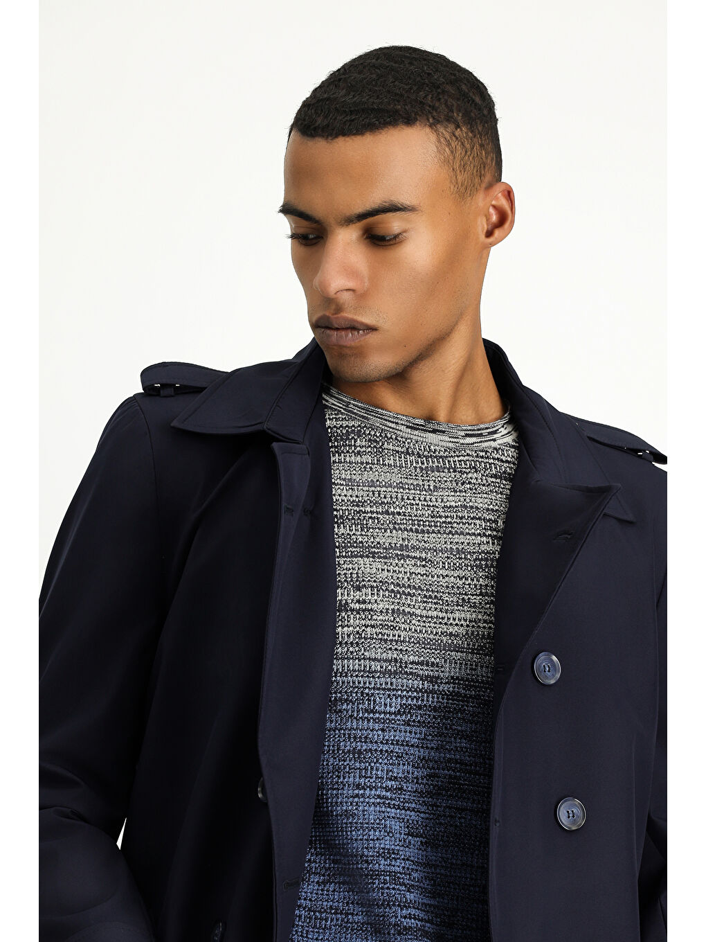 Lacivert Kruvaze Pardösü & Trençkot-2