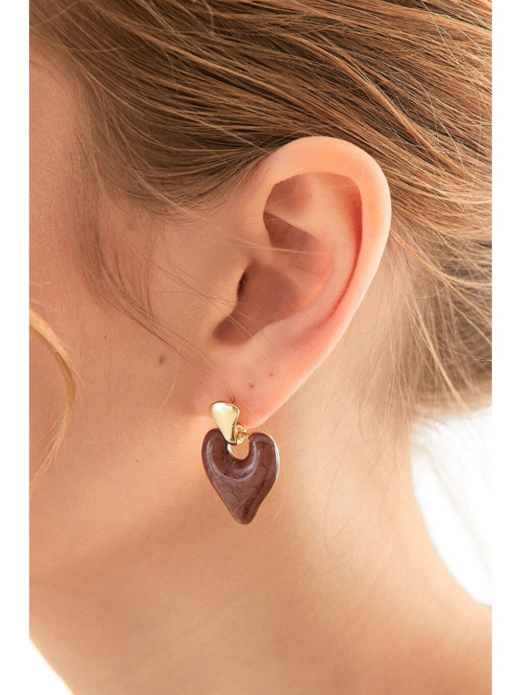 Bordo Sedefli Kalpli Küpe-2