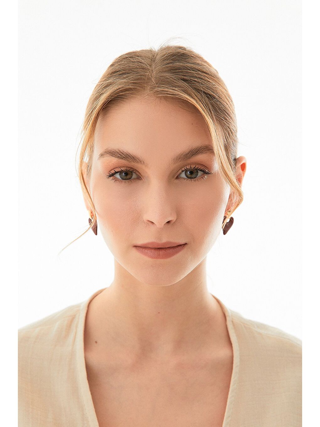 Bordo Sedefli Kalpli Küpe-4