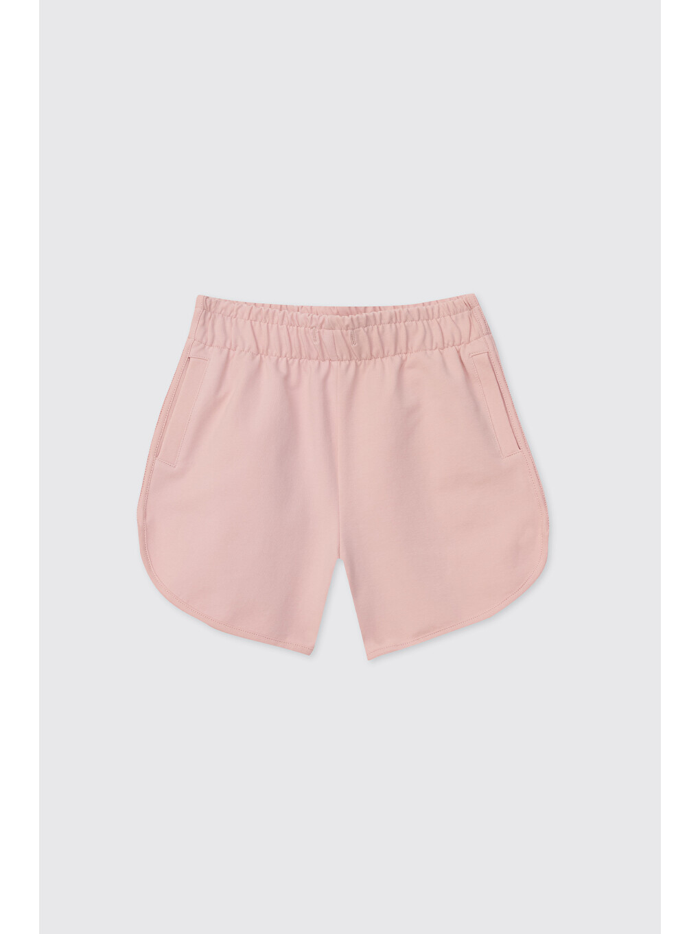 Kız Çocuk Şerit Detaylı Açık Pembe Şort
