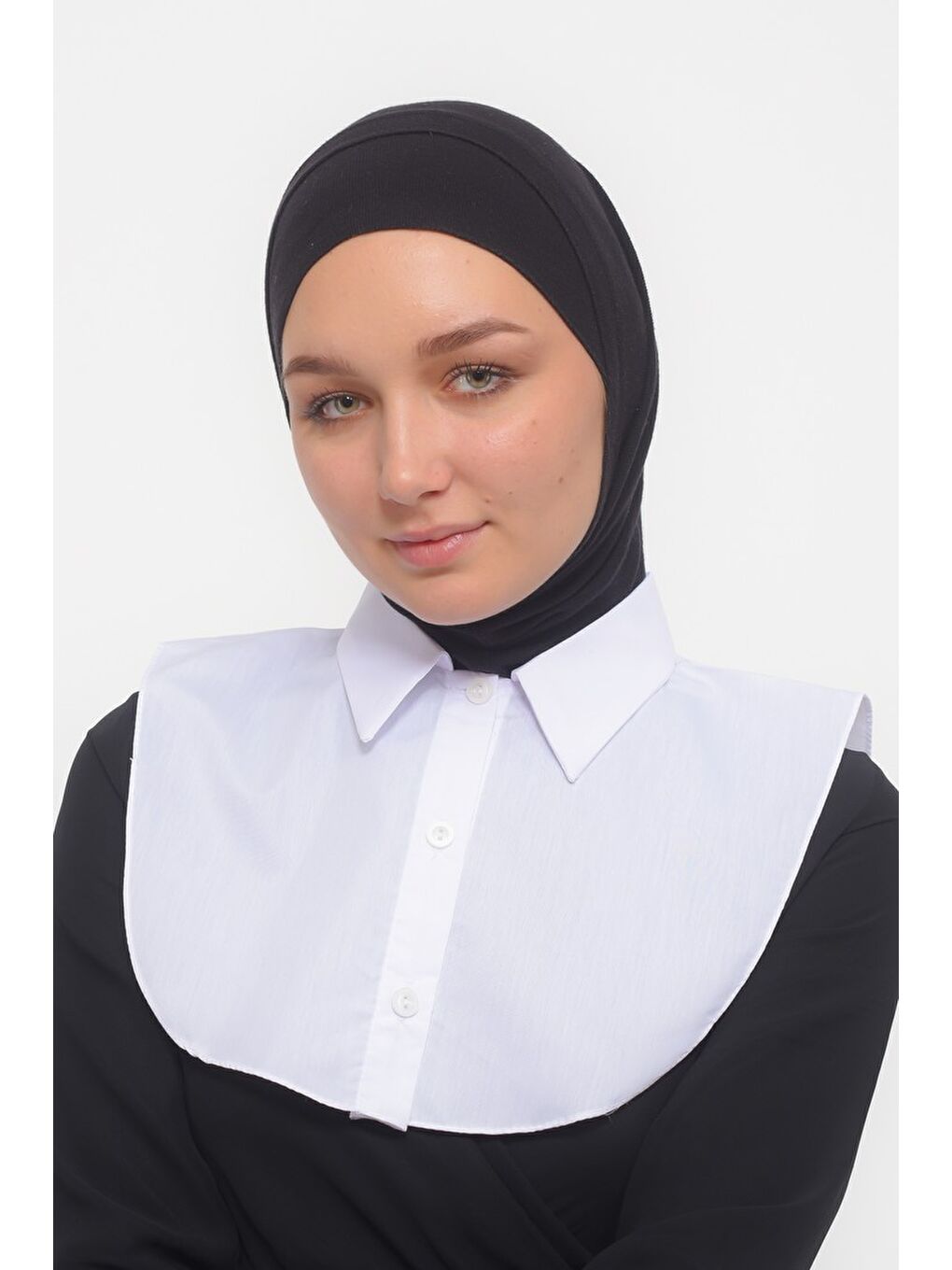 Beyaz Kadın Premium Fake Gömlek Yaka Kurtarıcı Boyunluk