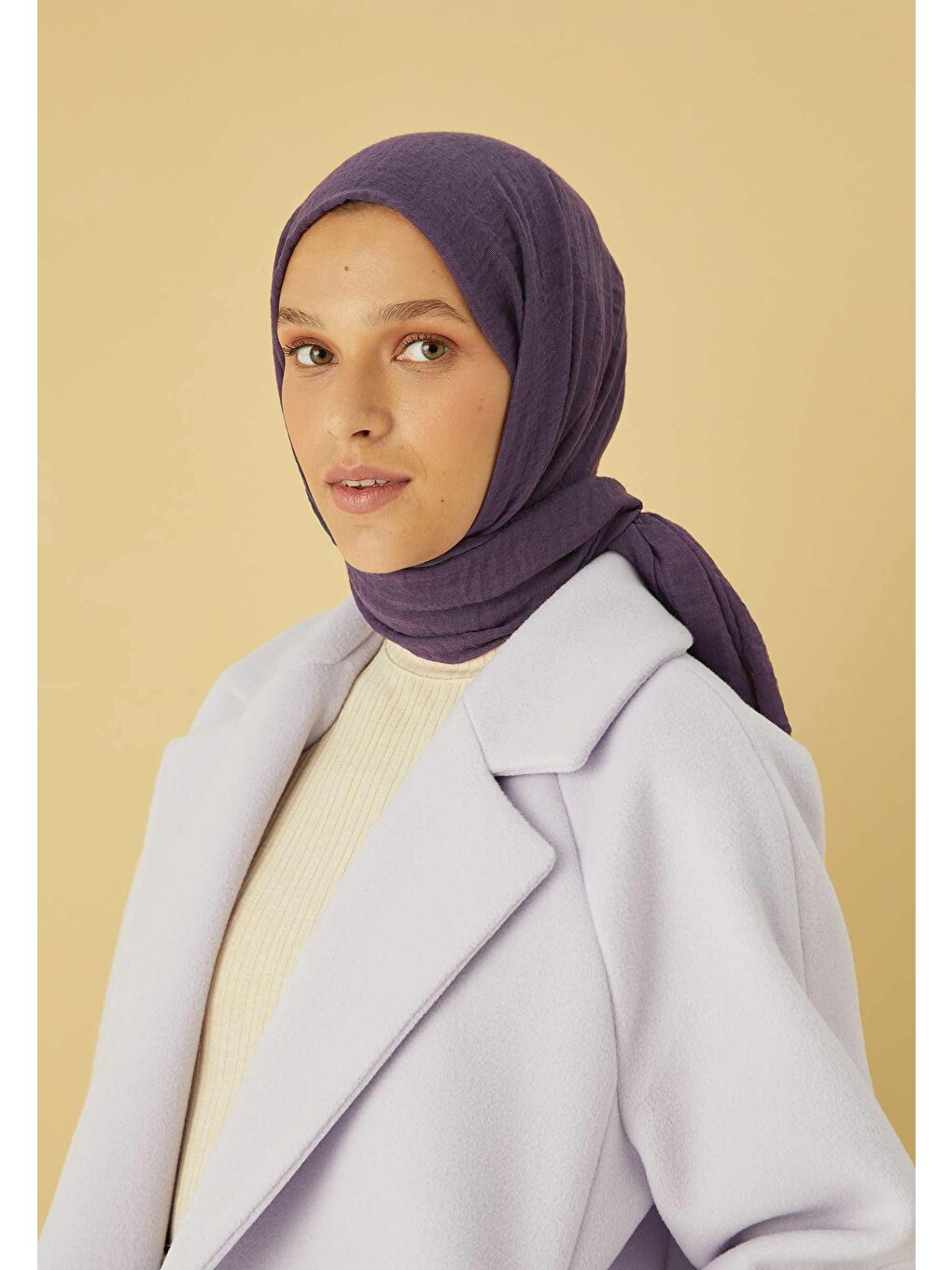 Lila Bürümcük Şal Leylak-3
