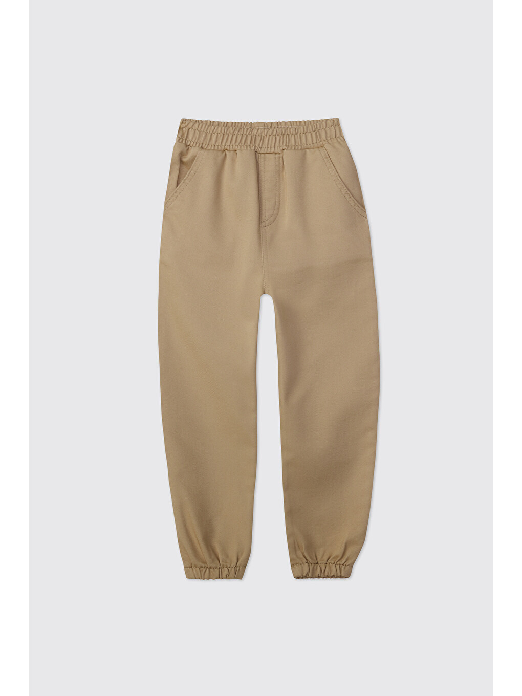 Erkek Çocuk Beli Lastikli Bej Pantolon