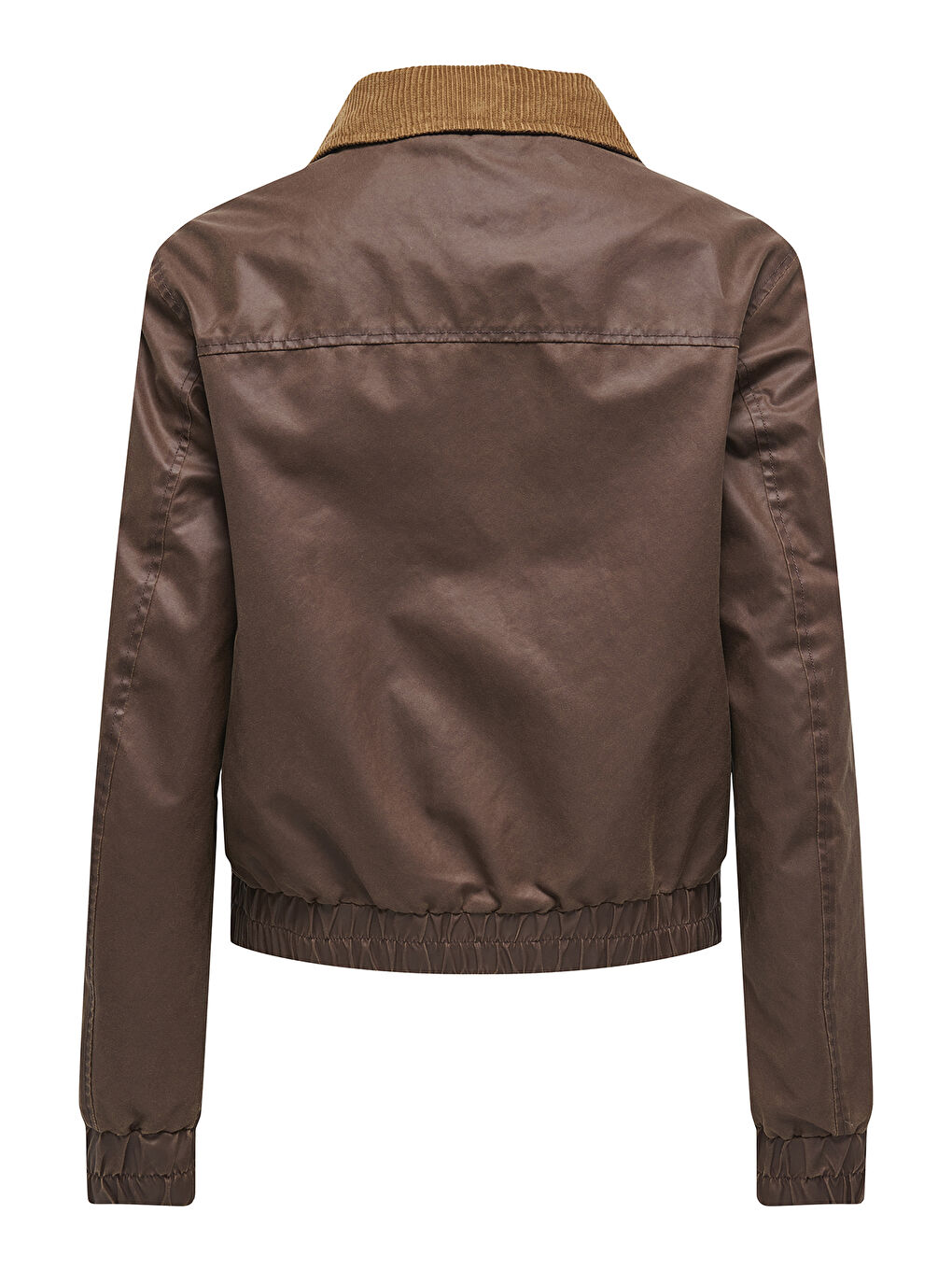 Kahverengi Onlmountain Regular Fit Kadife Detaylı Gömlek Yaka Kısa Mont 15335923-2