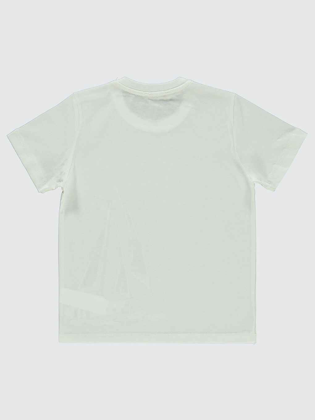 Boys Erkek Çocuk Tişört 6-9 Yaş Ekru-1