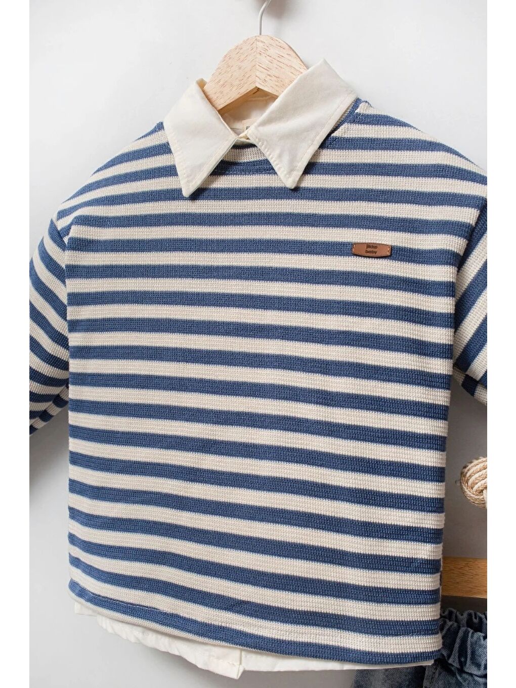 Lacivert Gömlek Sweat Pantolon Takımı 9071-4