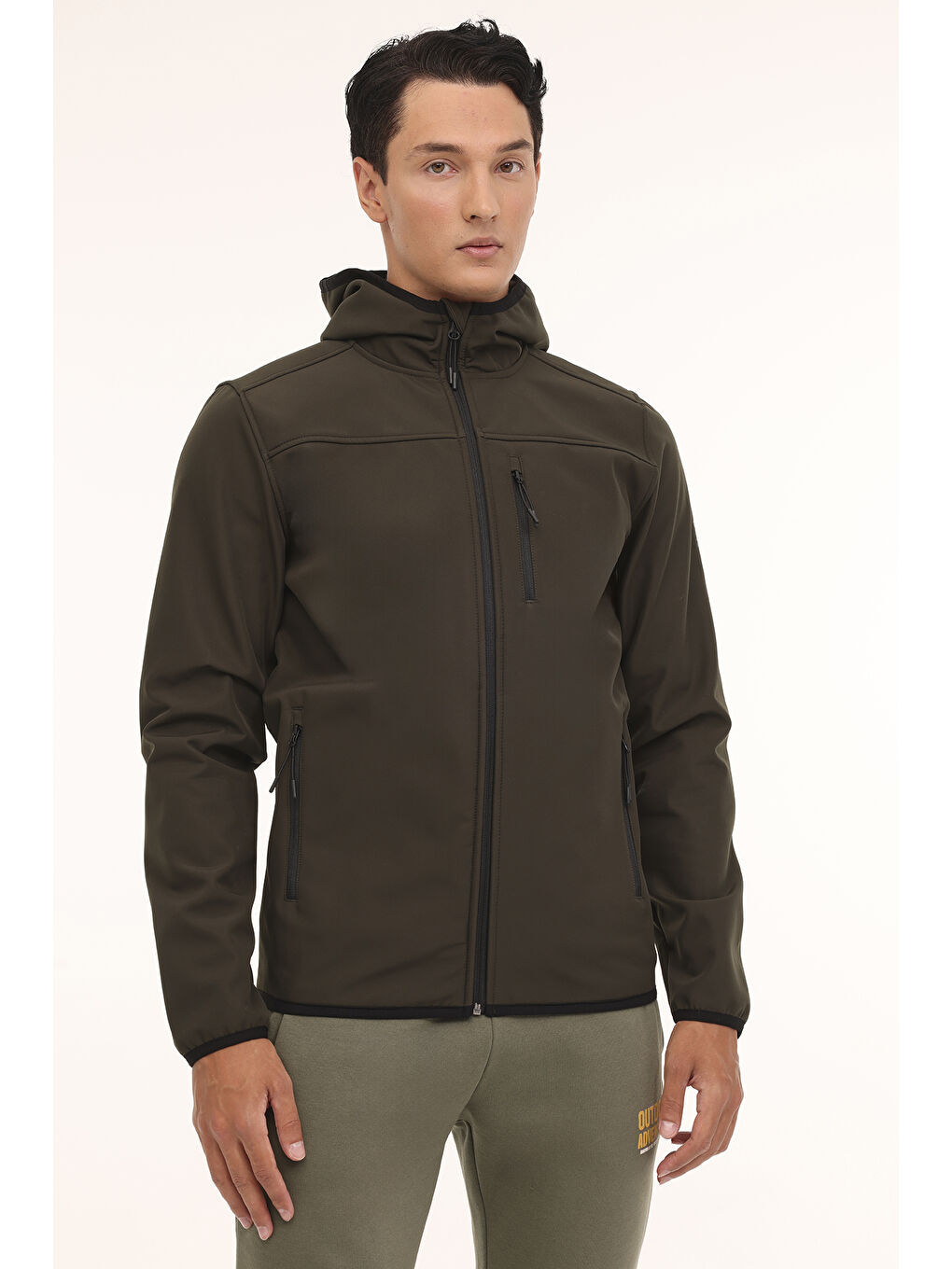 Kinetix Haki ML BASIC SOFTSHELL 4PR Haki Erkek Softshell