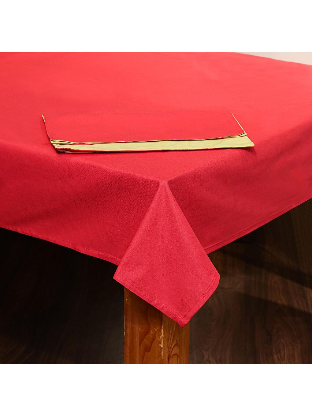 Kırmızı Pamuklu Masa Örtüsü (140x180)-2