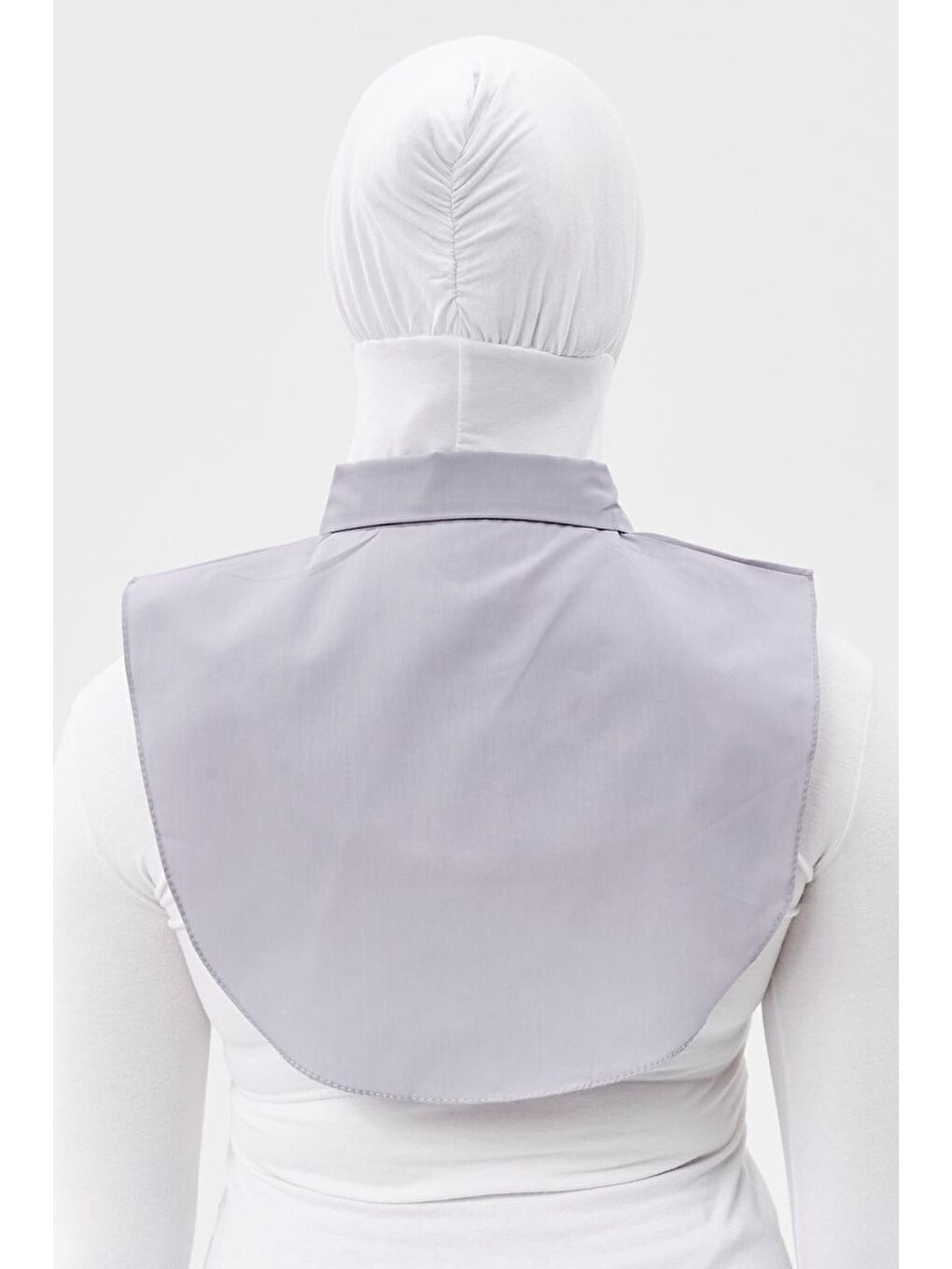 Gri Kadın Premium Fake Gömlek Yaka Kurtarıcı Boyunluk-3