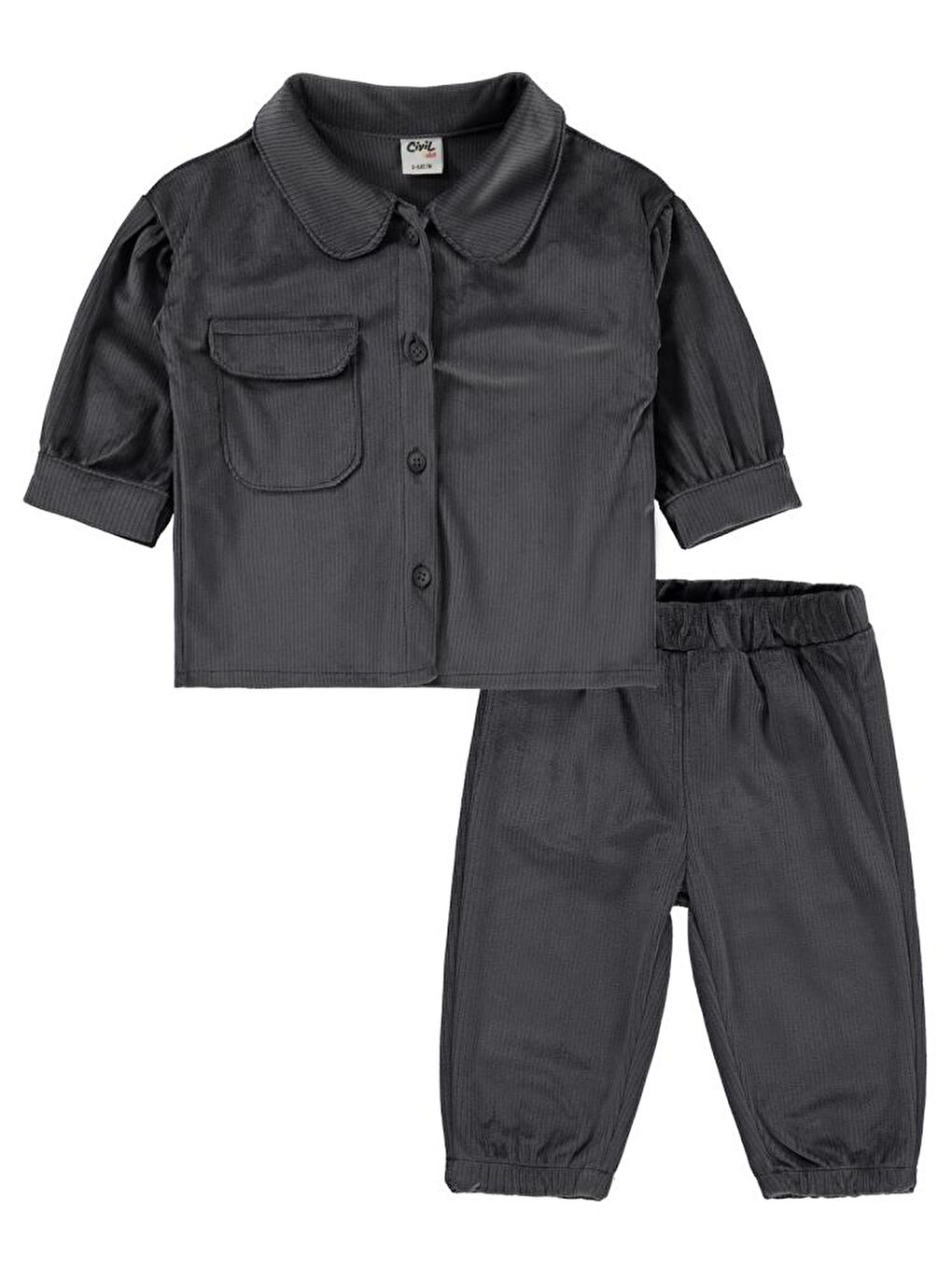 Gri Baby Cepli 6-18 Ay Takım-2